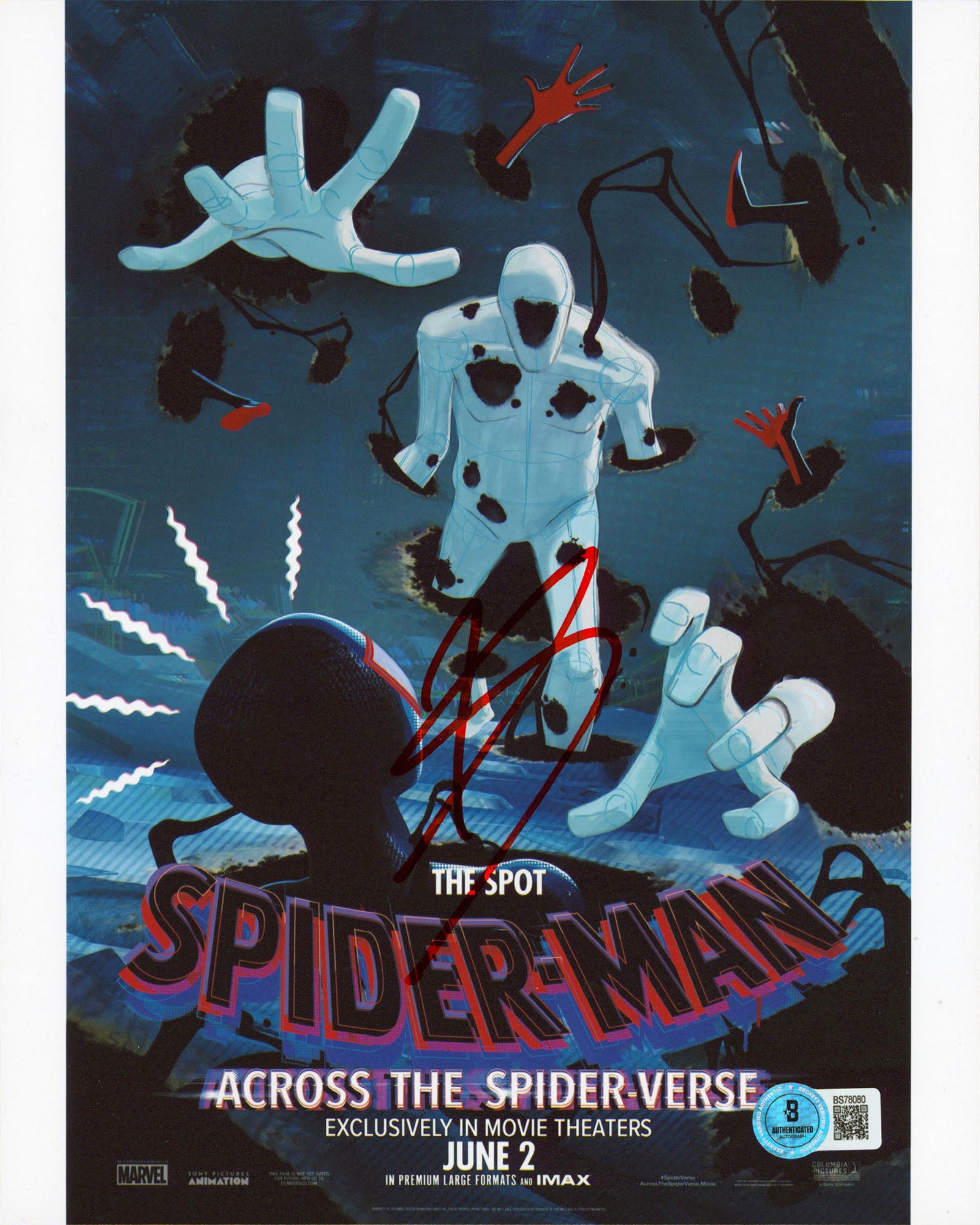 Jason Schwartzman Spider-Man: Across the Spider-Verse Signed 8x10 Photo BAS