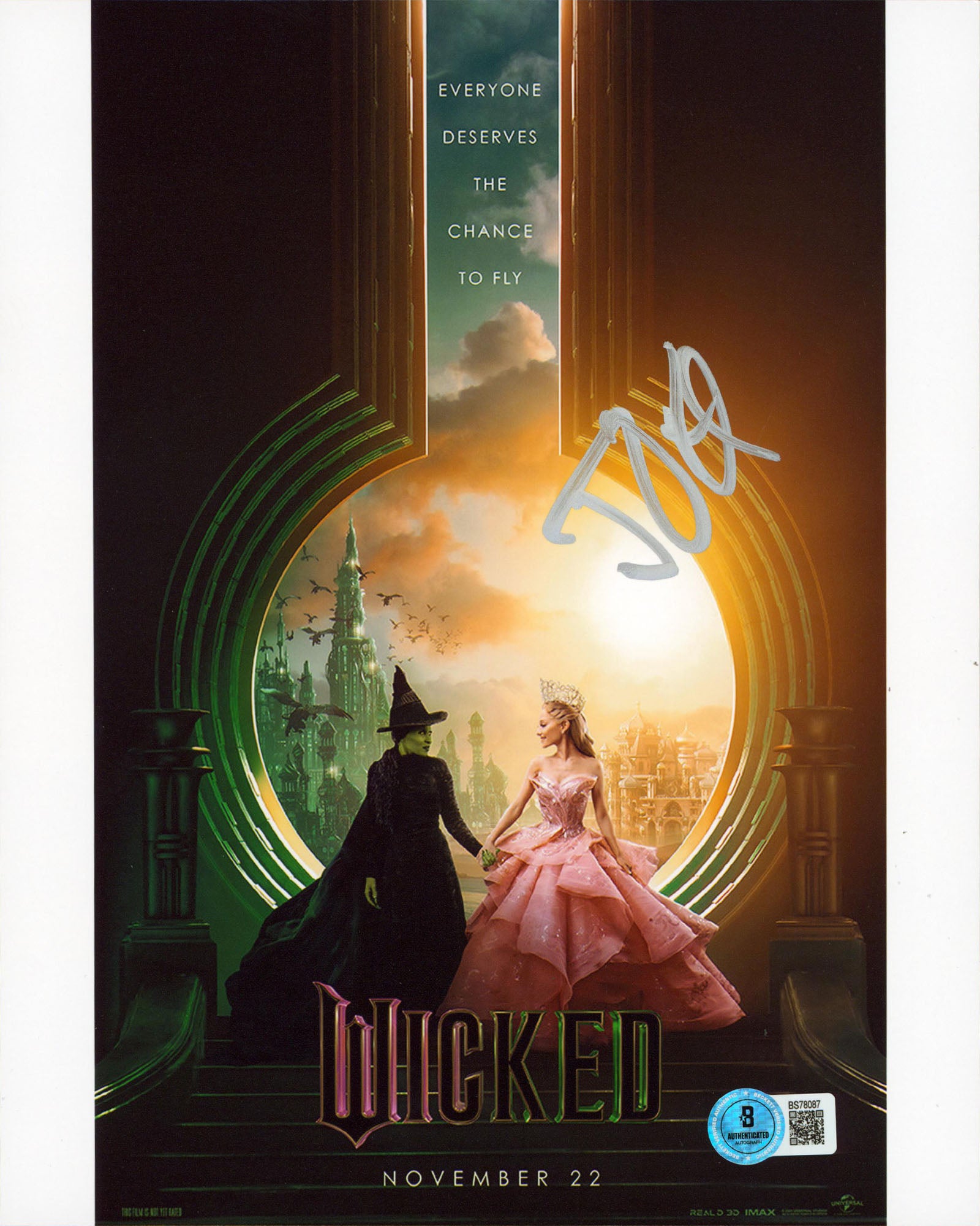 Jon M. Chu Wicked Authentic Signed 8x10 Vertical Photo BAS #BS78087