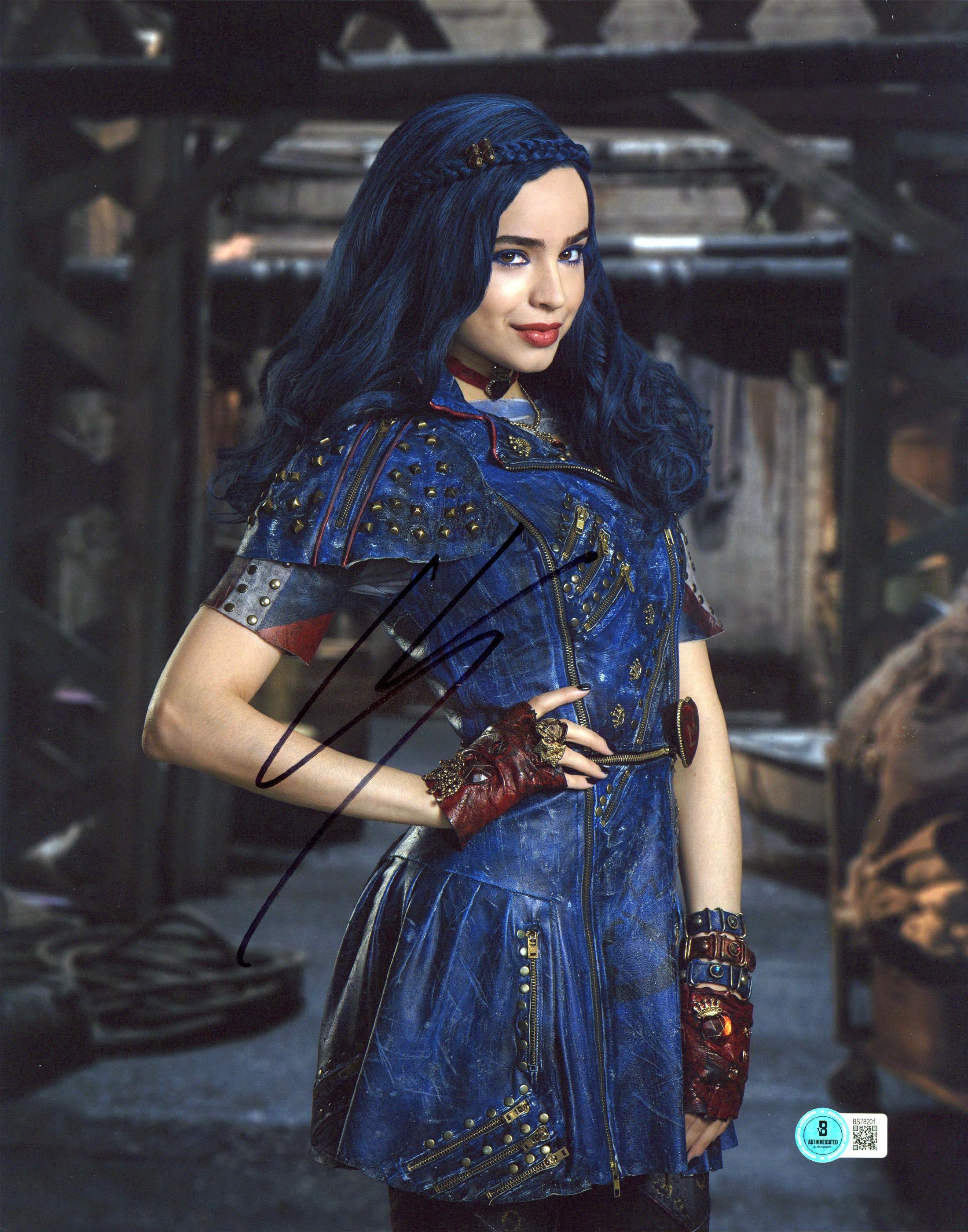 Sofia Carson Descendants Authentic Signed 11x14 Vertical Photo BAS #BS78201