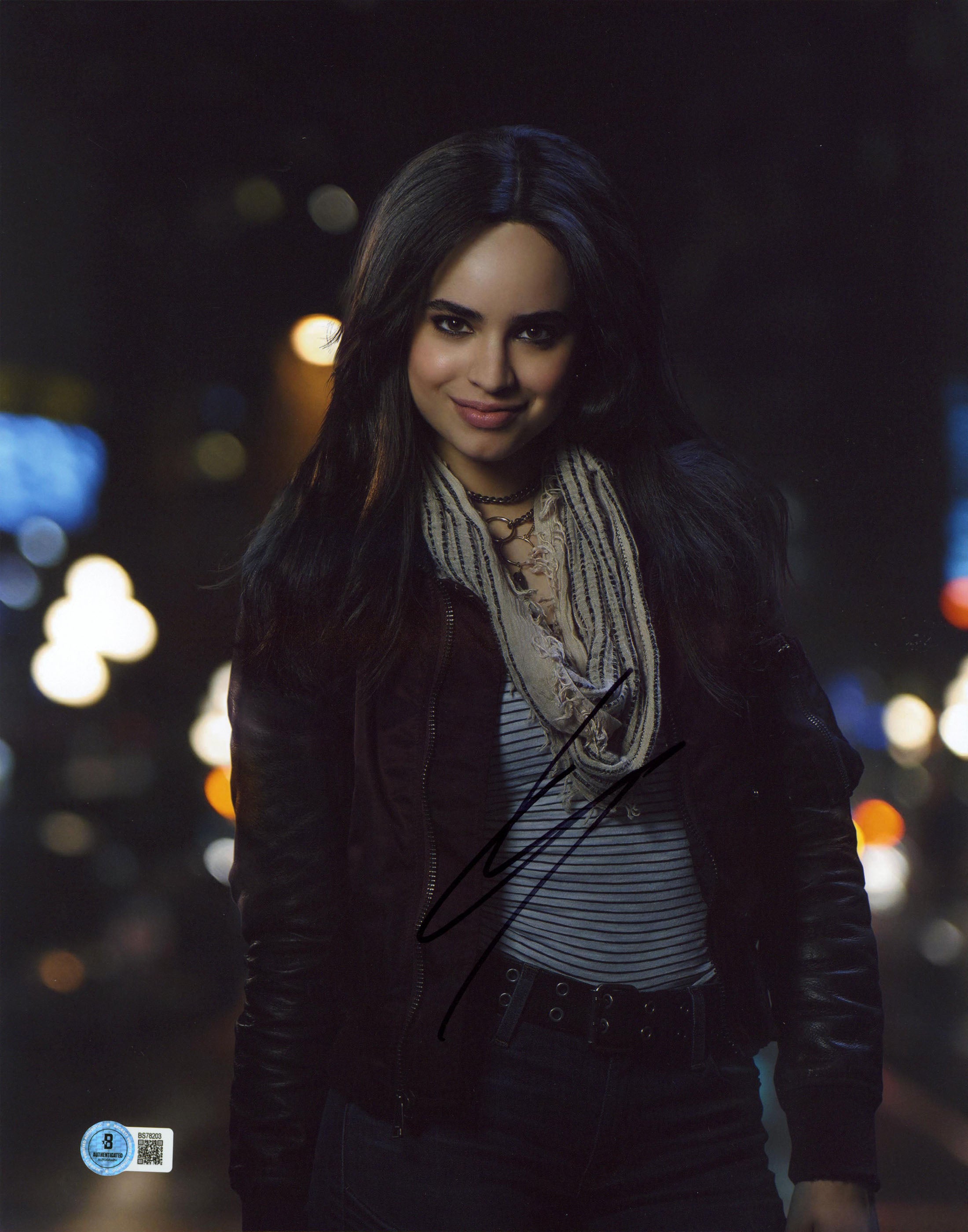 Sofia Carson Descendants Authentic Signed 11x14 Vertical Photo BAS #BS78203