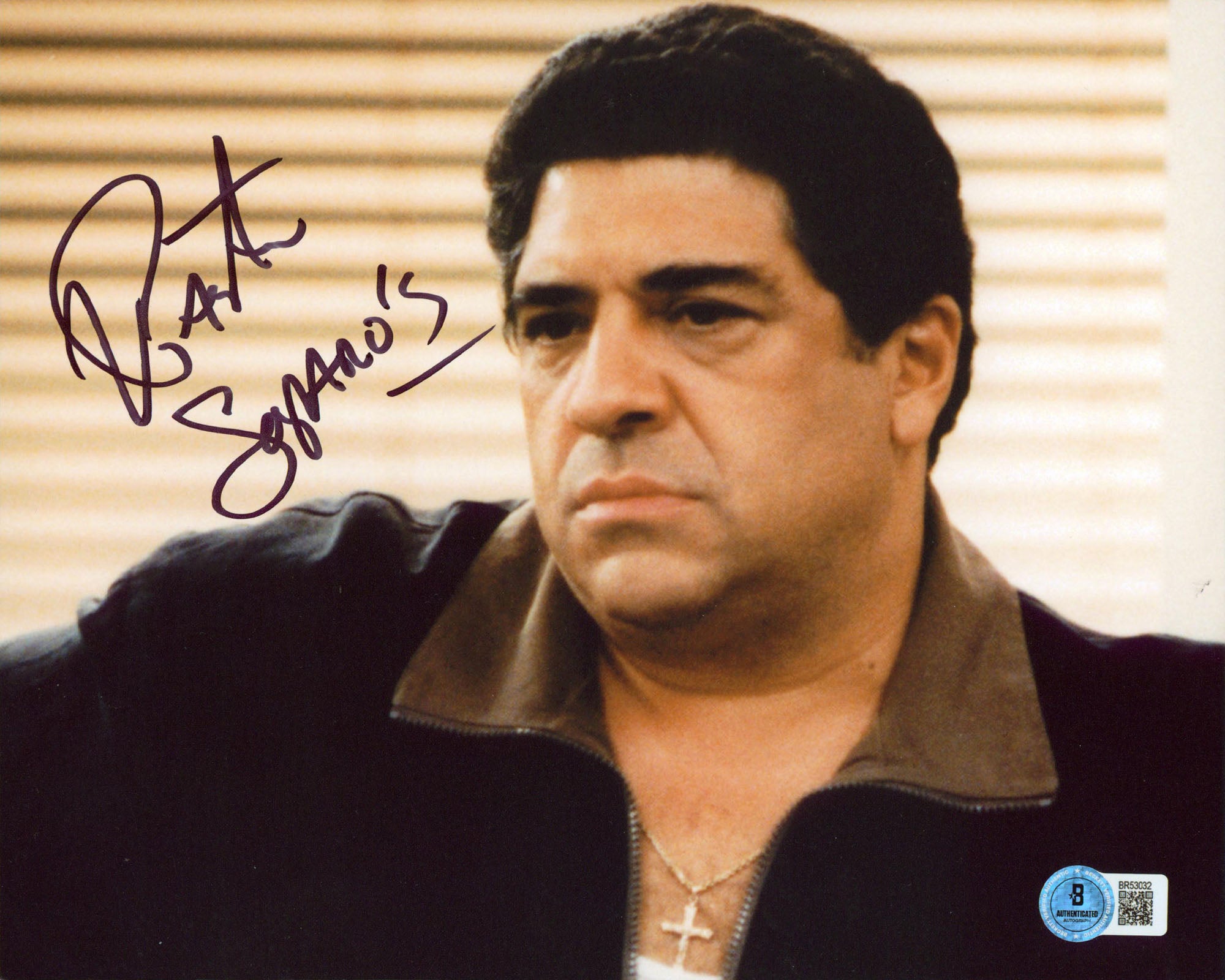Vincent Pastore The Sopranos "Sopranos" Authentic Signed 8x10 Photo BAS #BR53032