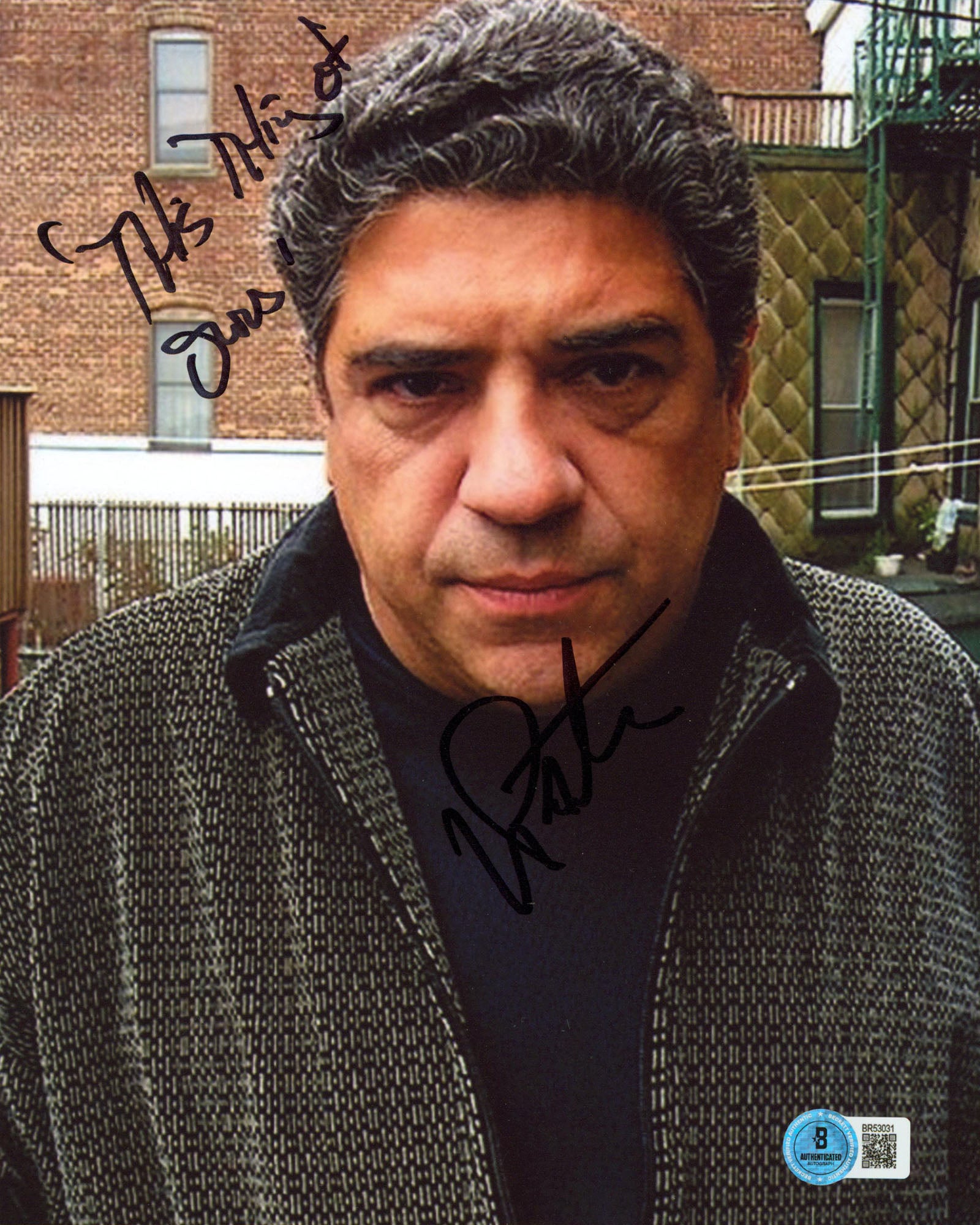 Vincent Pastore The Sopranos "Sopranos" Authentic Signed 8x10 Photo BAS #BR53031