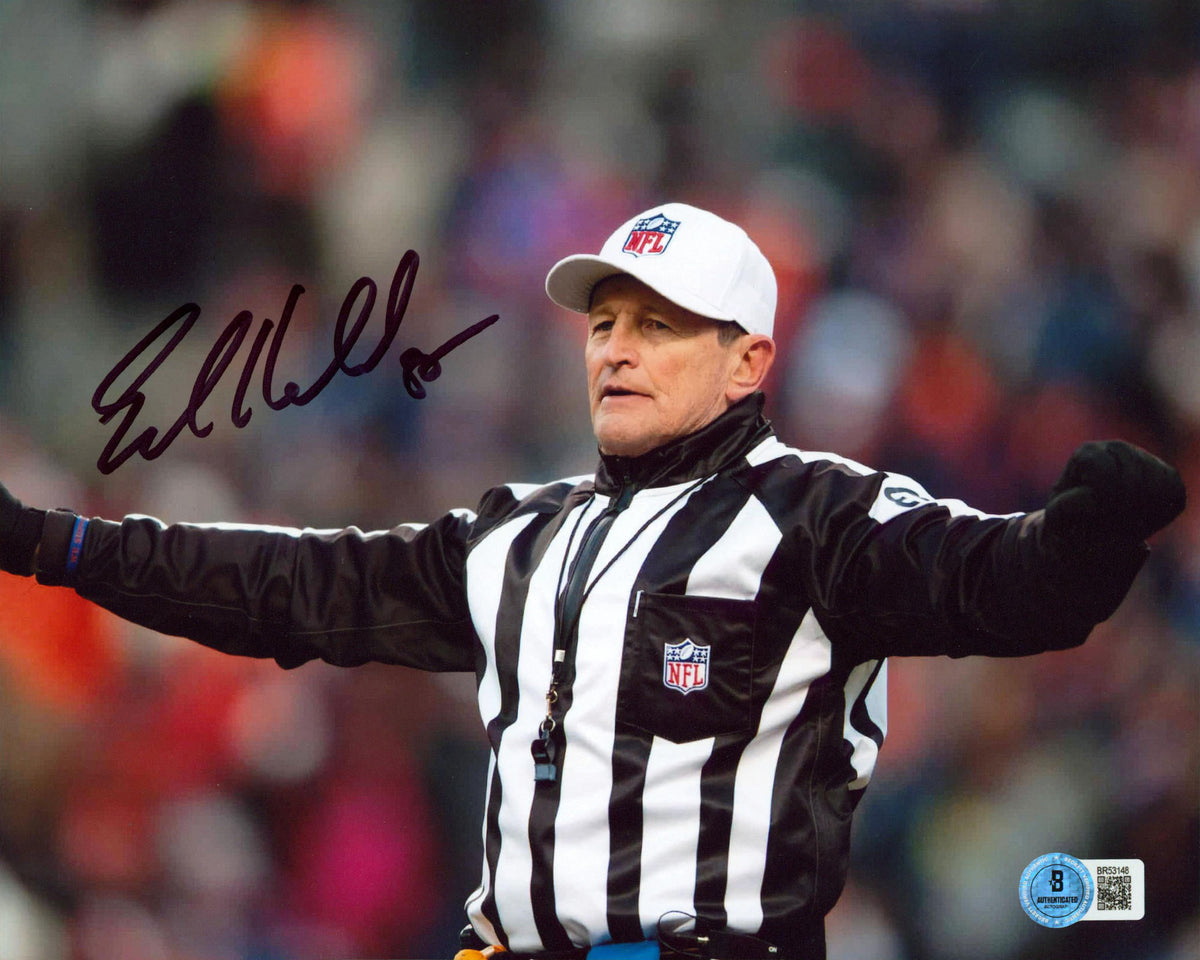 Ed Hochuli Authentic Signed 8x10 Horizontal Photo Autographed BAS 2