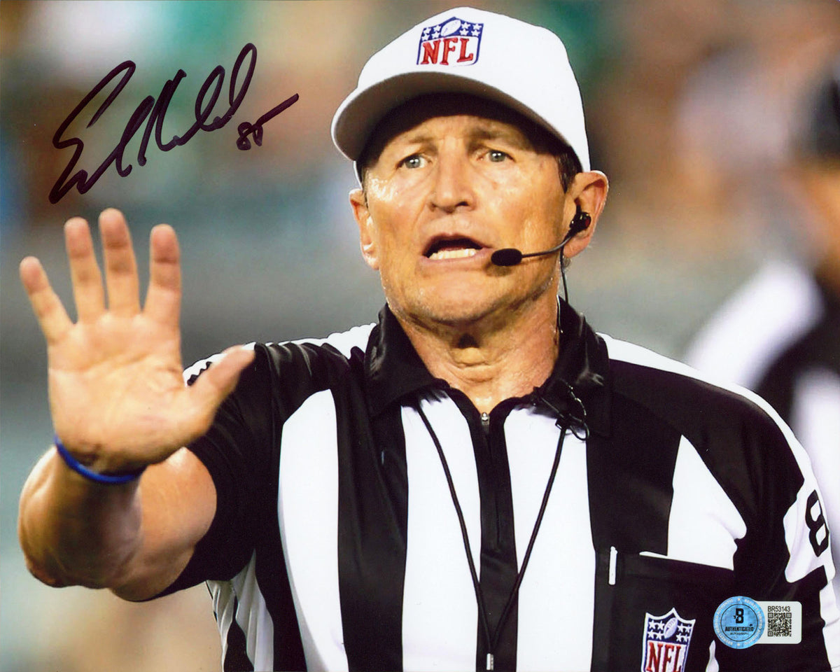 Ed Hochuli Authentic Signed 8x10 Horizontal Photo Autographed BAS 4