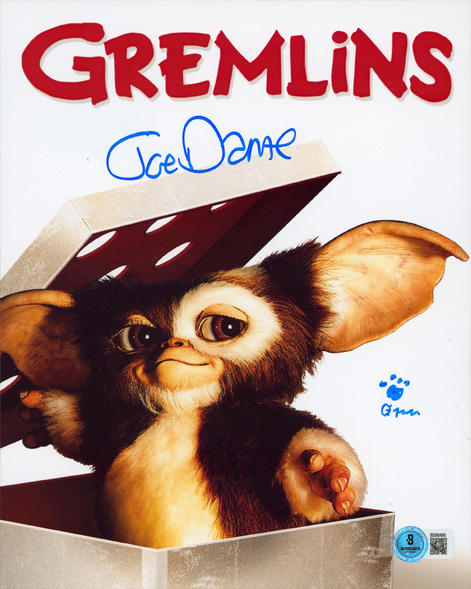 Joe Dante Gremlins "Gizmo" Authentic Signed 8x10 Vertical Photo BAS 8