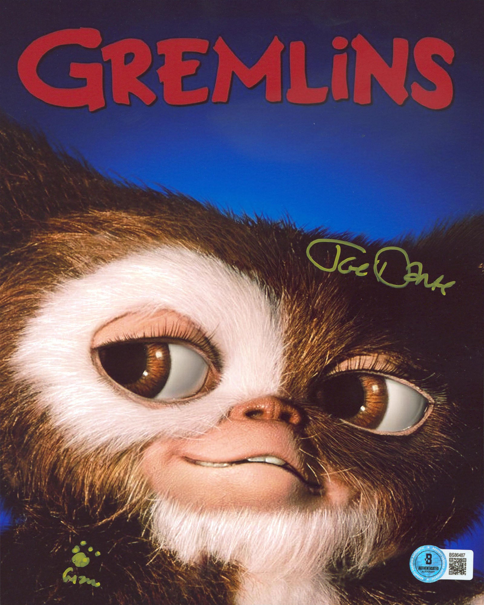 Joe Dante Gremlins "Gizmo" Authentic Signed 8x10 Vertical Photo BAS 11