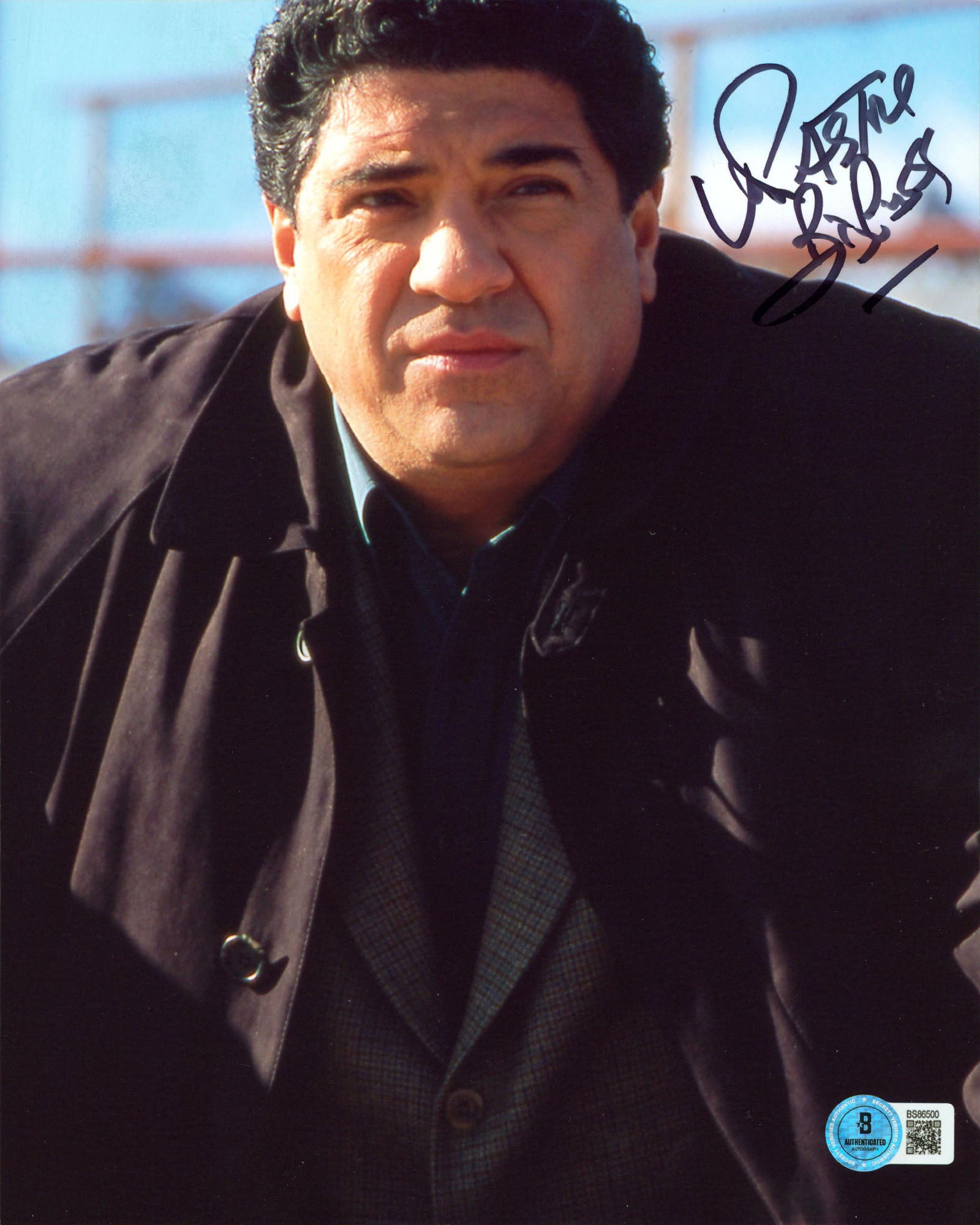 Vincent Pastore The Sopranos "Big Puss" Authentic Signed 8x10 Photo BAS 7