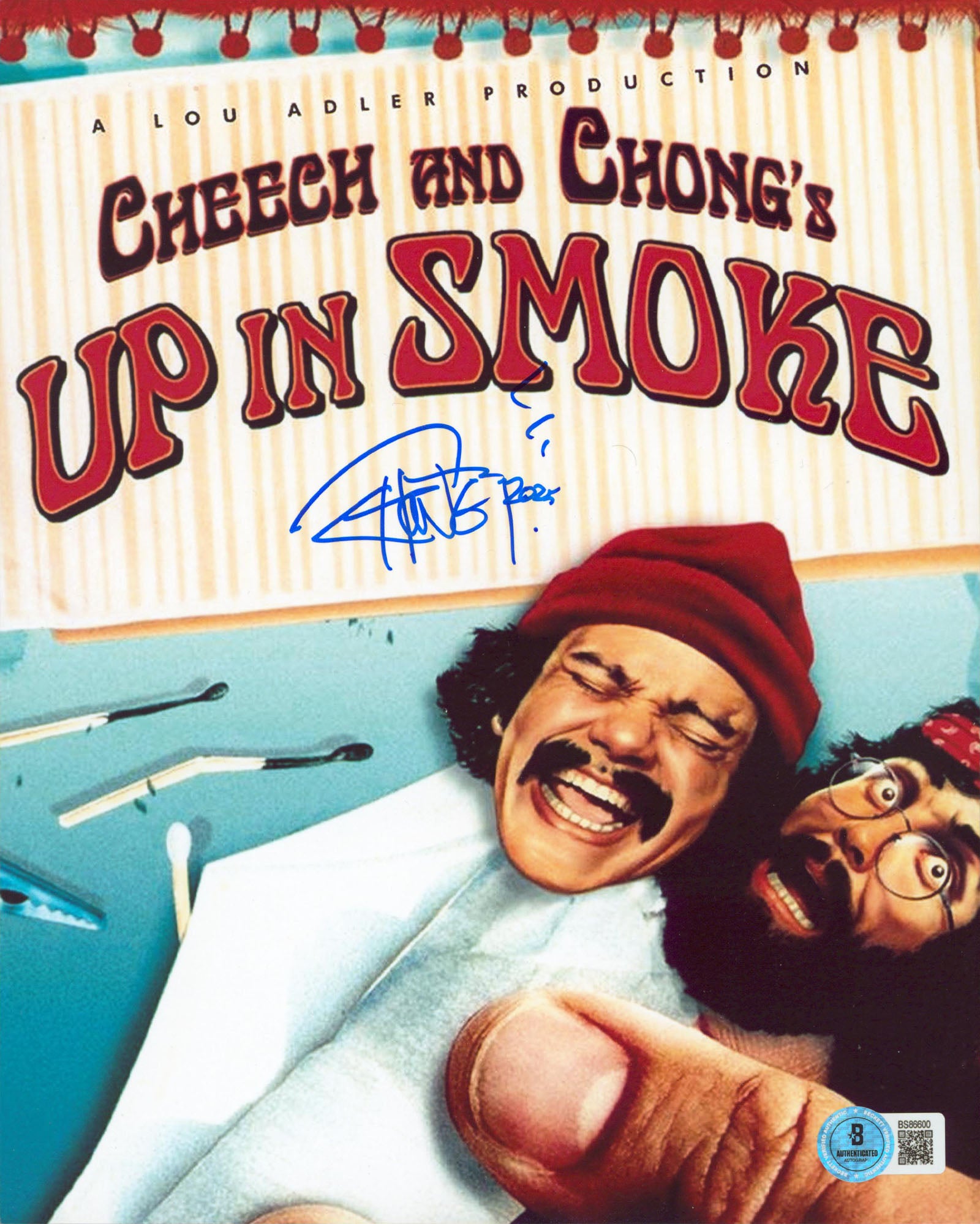 Tommy Chong Up in Smoke Authentic Signed 8x10 Vertical Photo BAS 16