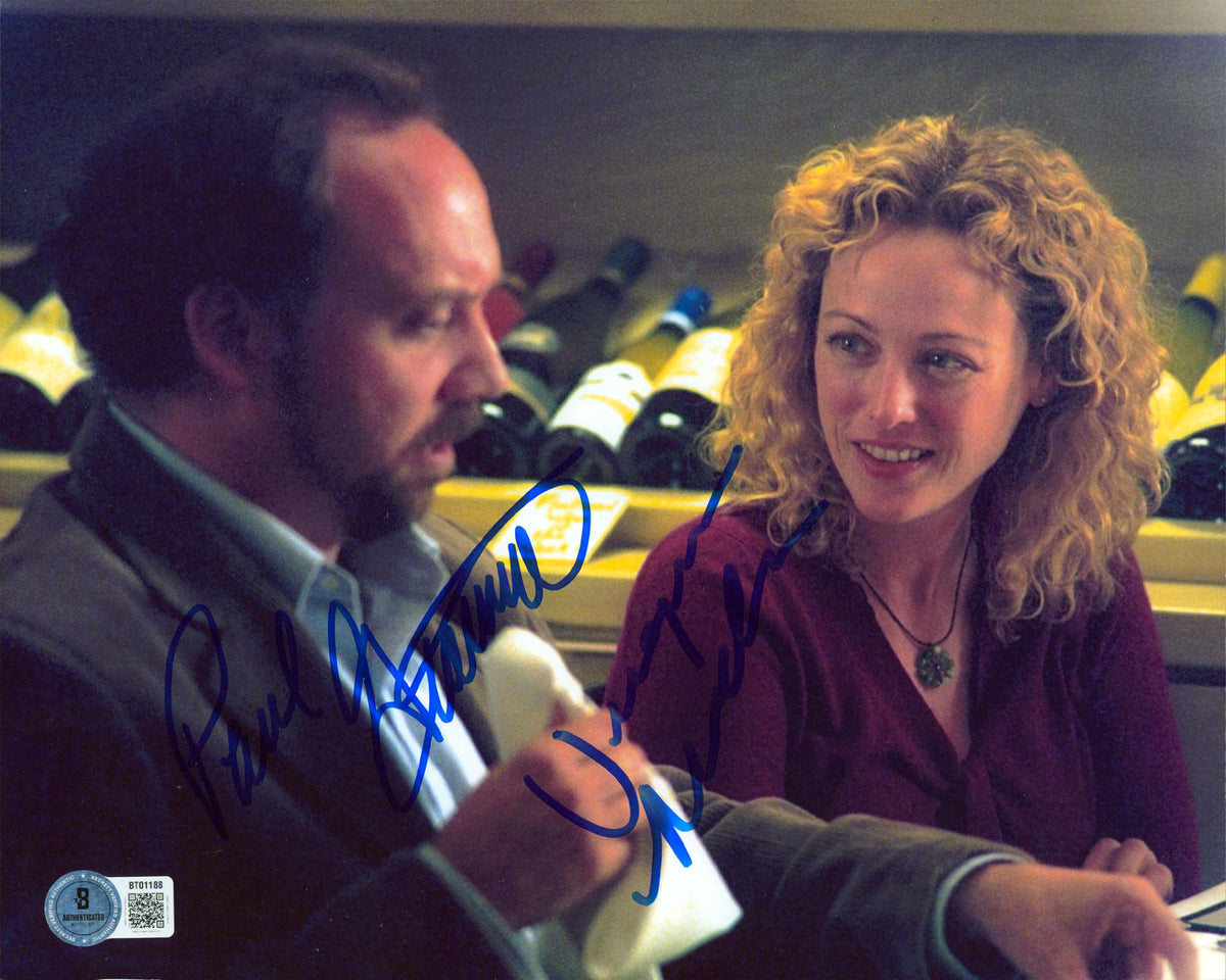 Paul Giamatti & Virginia Madsen Sideways Authentic Signed 8x10 Photo BAS BT01188
