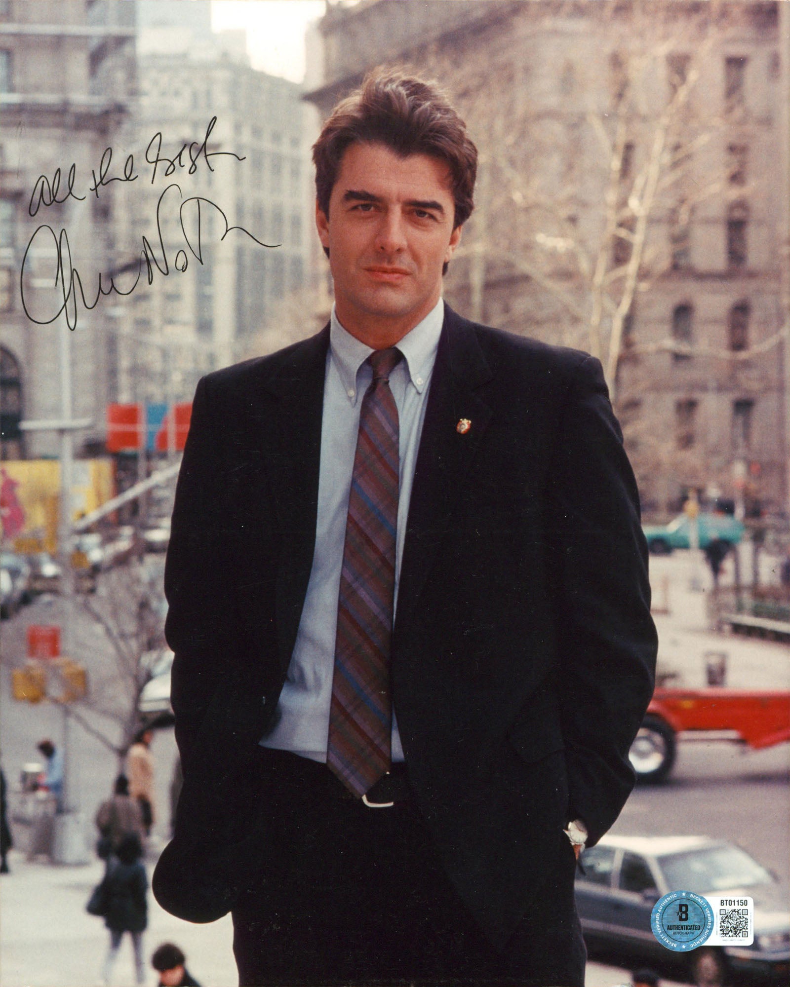 Chris Noth Sex And The City "All The Best" Signed 8x10 Vertical Photo BASBT01150
