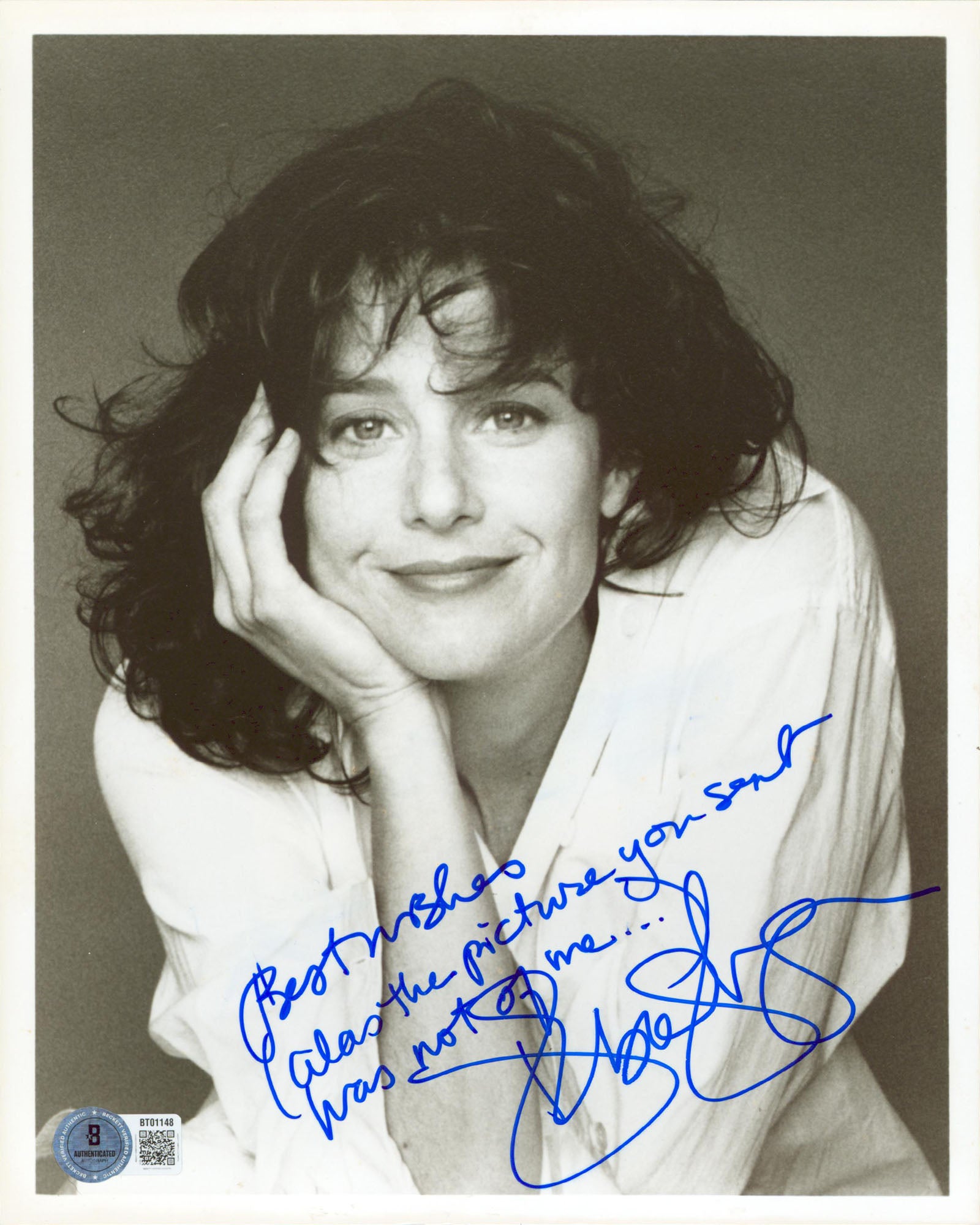 Deborah Winger Black Widow "Best Wishes Alas..." Signed 8x10 Photo BAS #BT01148
