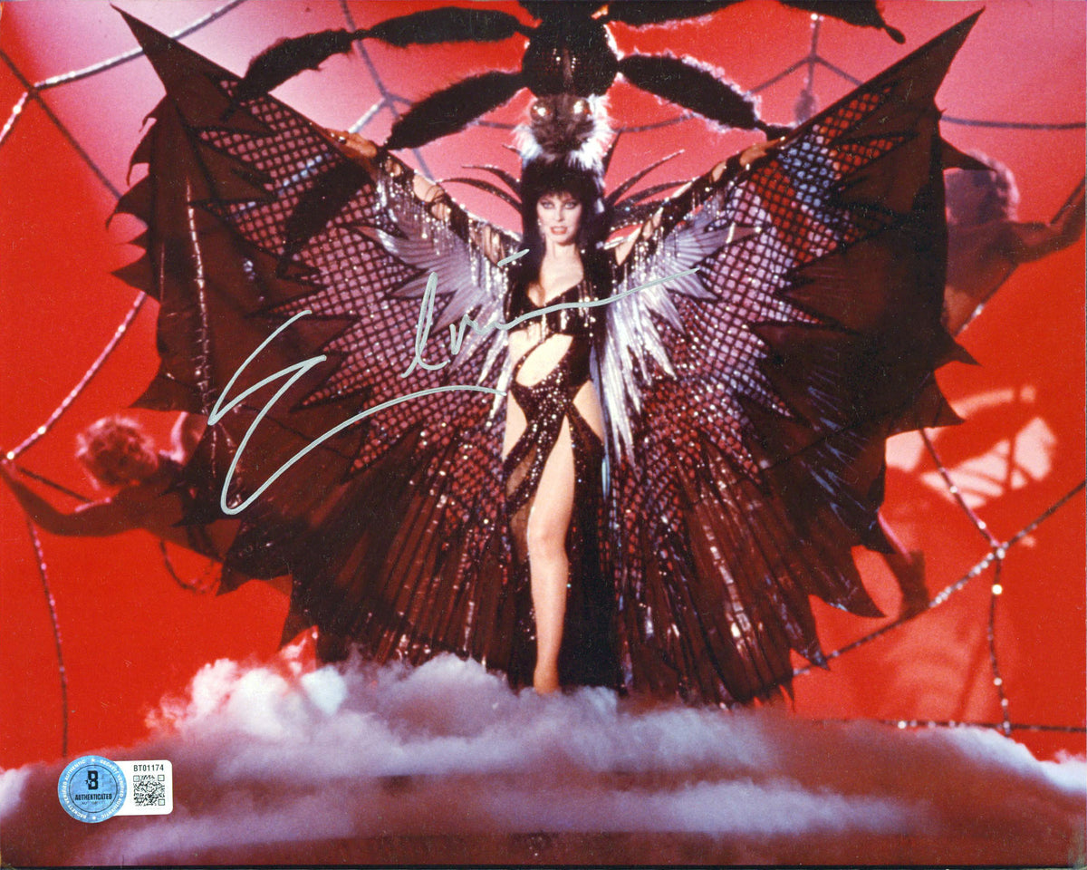 Cassandra Peterson Elvira: Mistress of the Dark Signed 8x10 Photo BAS #BT01174