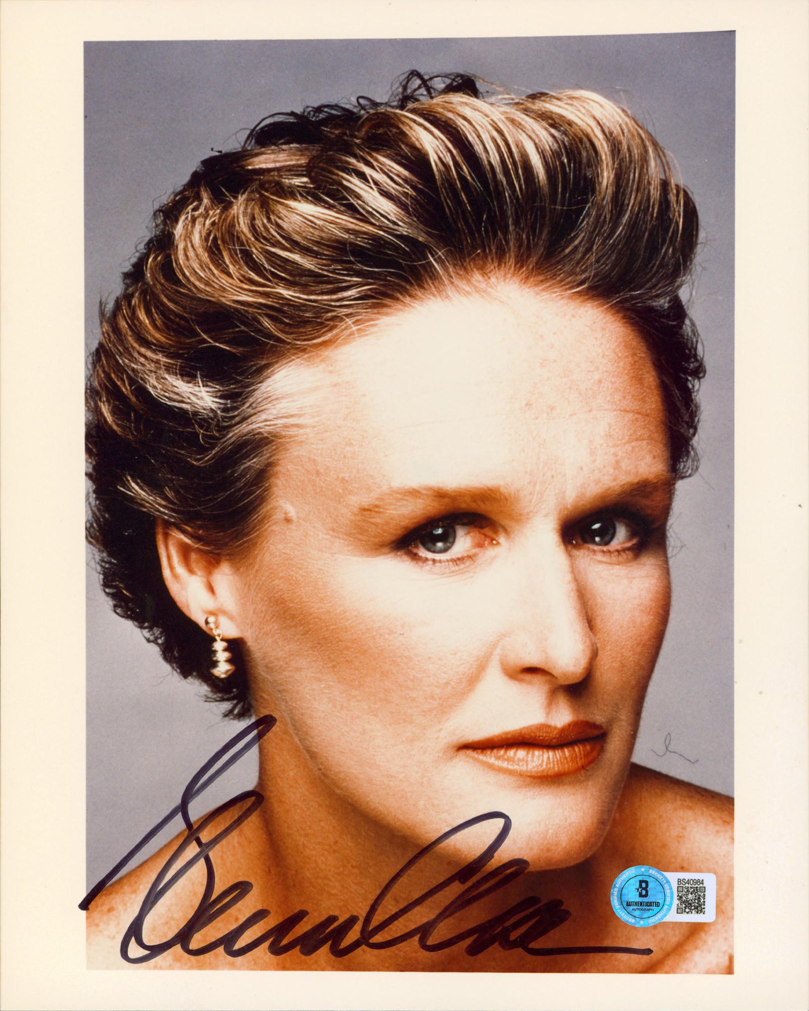 Glenn Close Fatal Attraction Authentic Signed 8x10 Vertical Photo BAS #BS40984