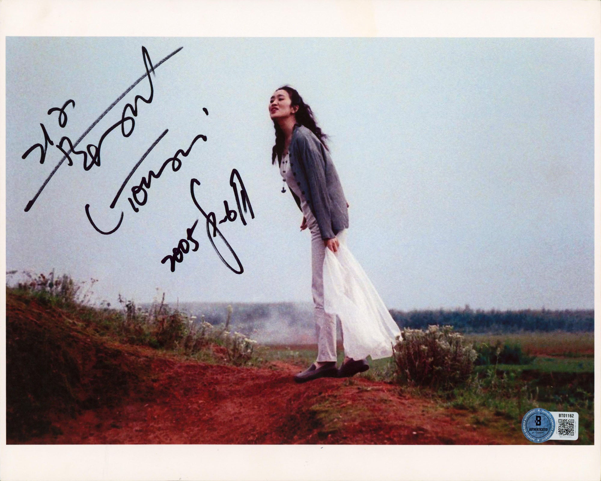 Gong Li Zhou Yu's Train Authentic Signed 8.5x11 Horizontal Photo BAS #BT01162