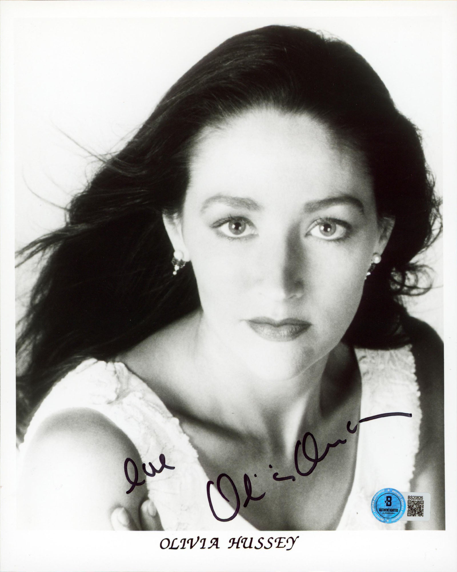 Olivia Hussey Romeo & Juliet "Love" Authentic Signed 8x10 Photo BAS #BS20826