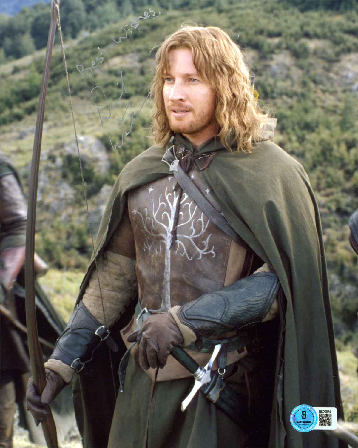 David Wenham The Lord of the Rings "Best Wishes" Signed 8x10 Photo BAS #BS20854