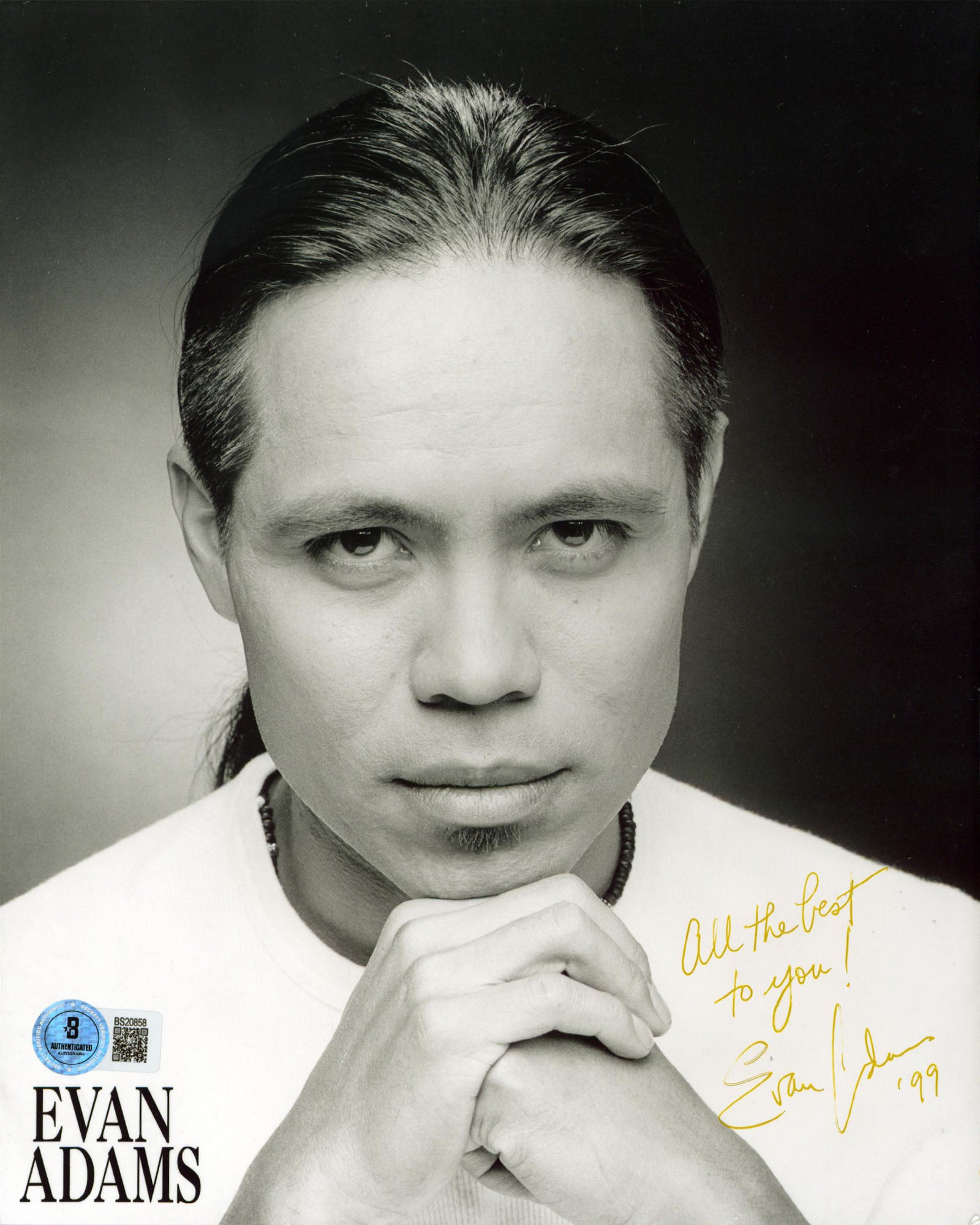 Evan Adams Smoke Signals "All The Best To You!" Signed 8x10 Photo BAS #BS20858