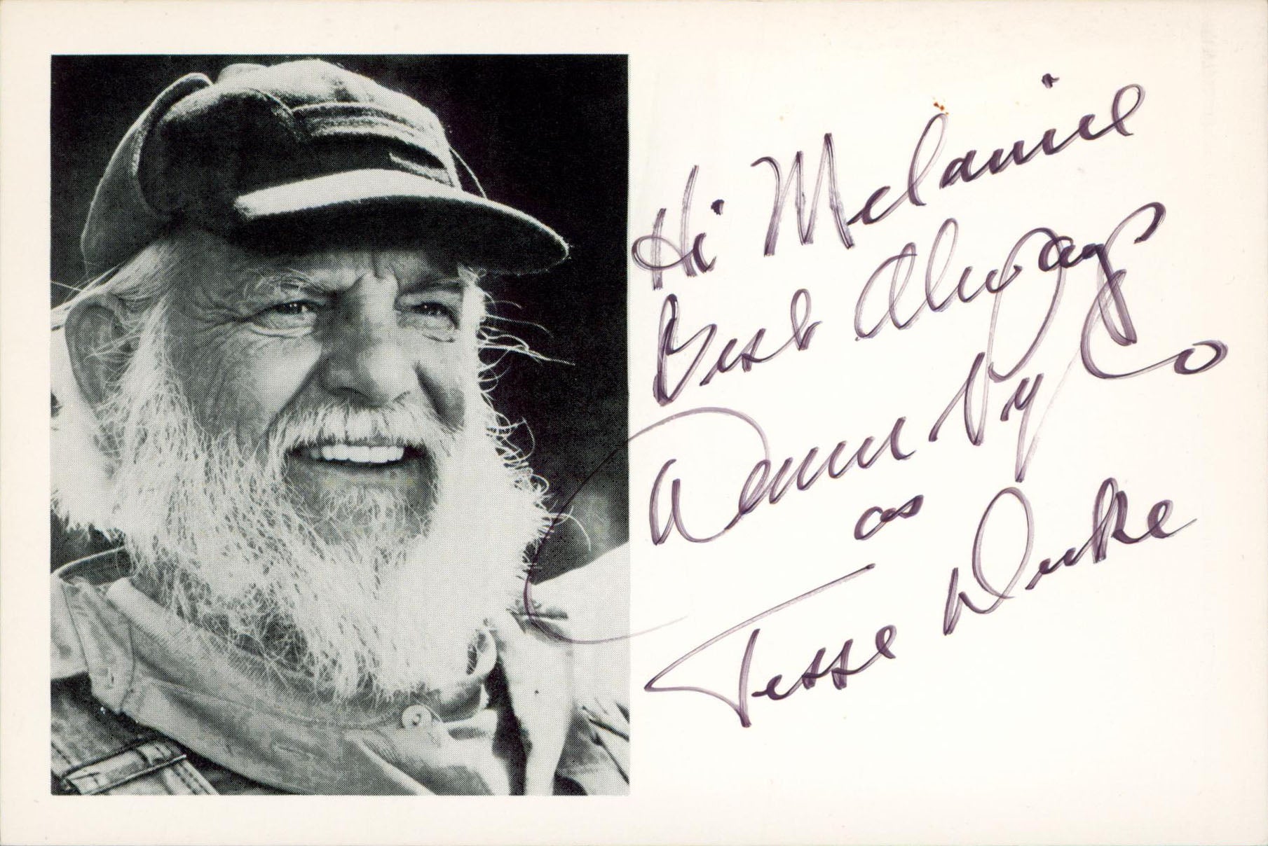 Denver Pyle The Dukes Of Hazzard "Best Always" Signed 4x6 Photo BAS #BS29274