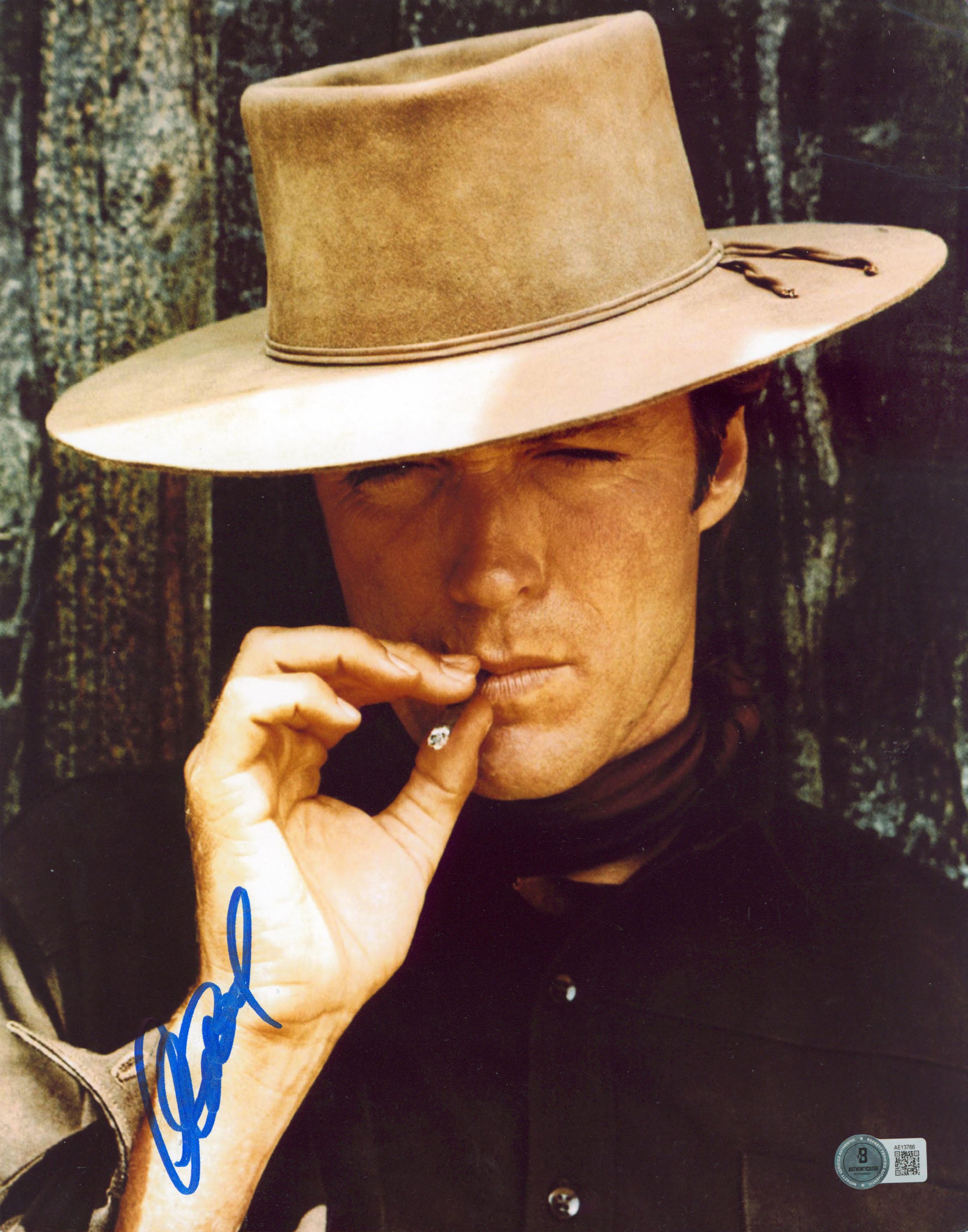 Clint Eastwood Hang 'Em High Authentic Signed 11x14 Vertical Photo BAS #AE13766