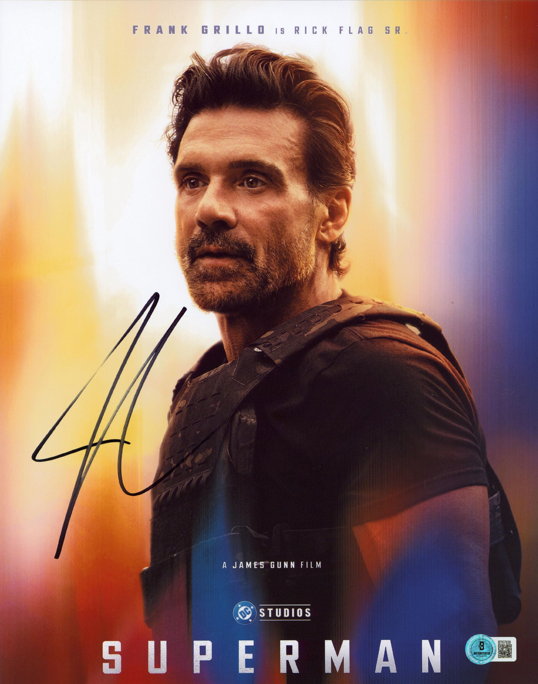 Frank Grillo Superman Authentic Signed 11x14 Vertical Photo BAS #BT67838