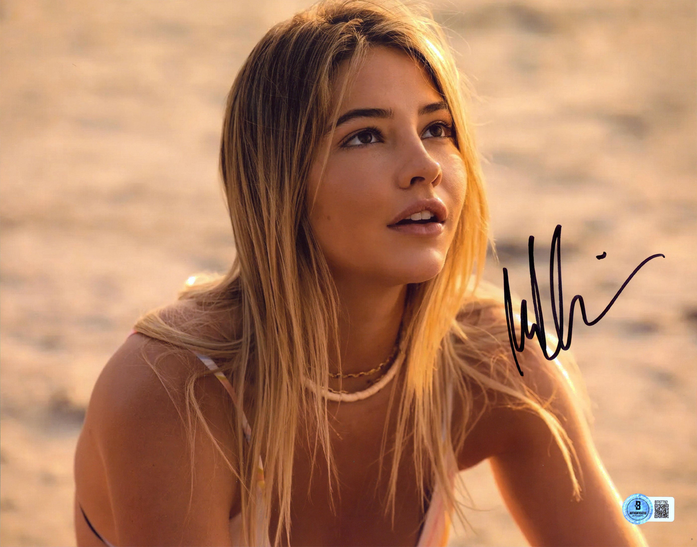 Madelyn Cline Outer Banks Authentic Signed 11x14 Horizontal Photo BAS #BT67792
