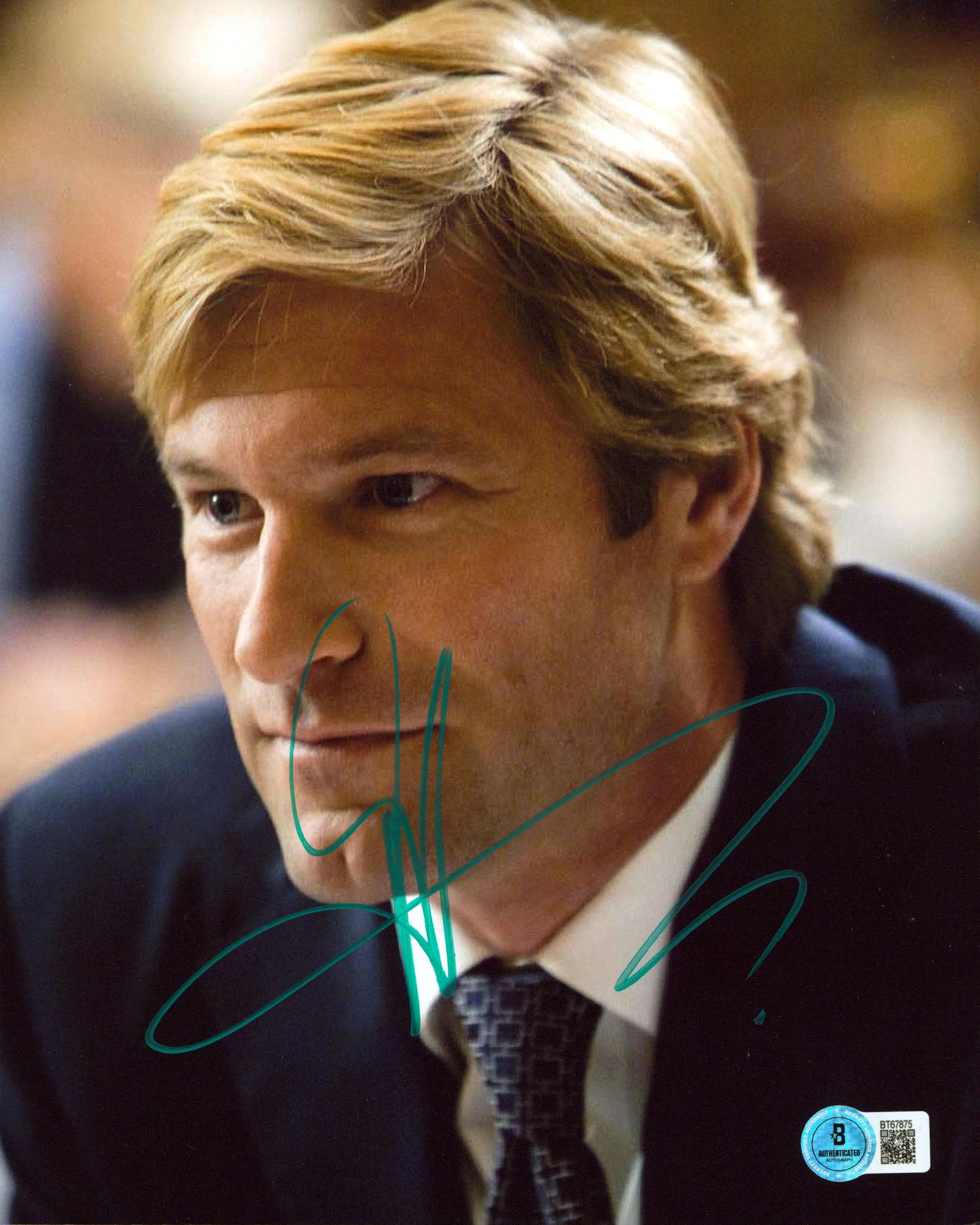 Aaron Eckhart Batman The Dark Knight Authentic Signed 8x10 Photo BAS #BT67875