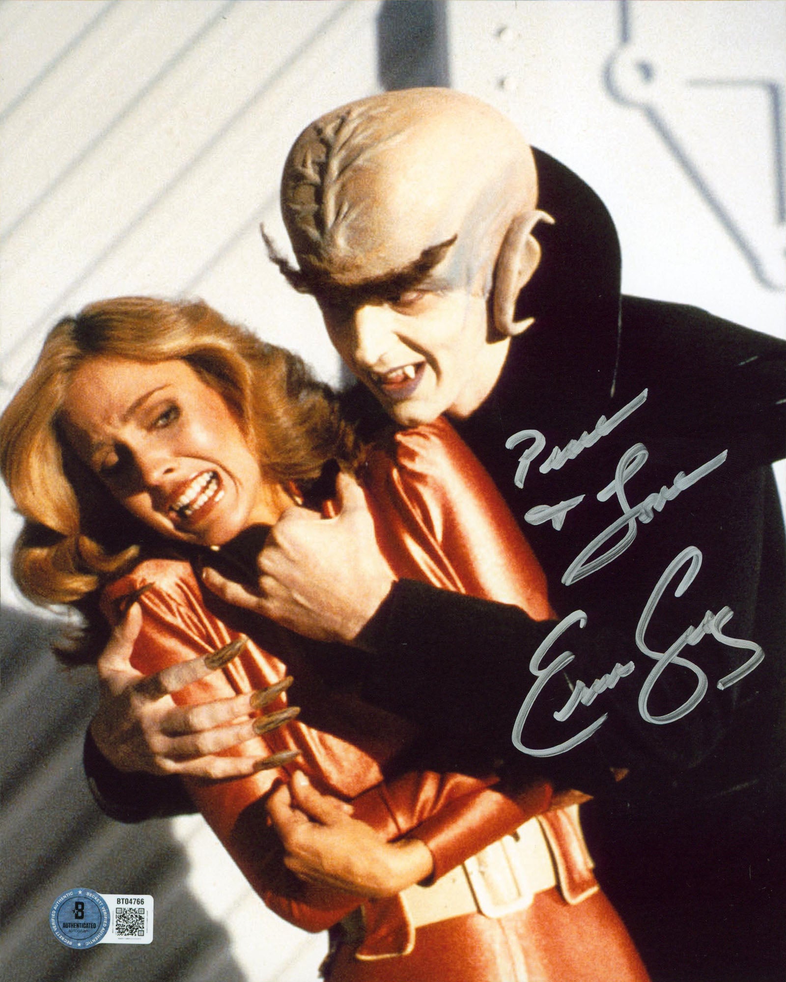 Erin Gray Buck Rogers "Peace & Love" Authentic Signed 8x10 Photo BAS #BT04766