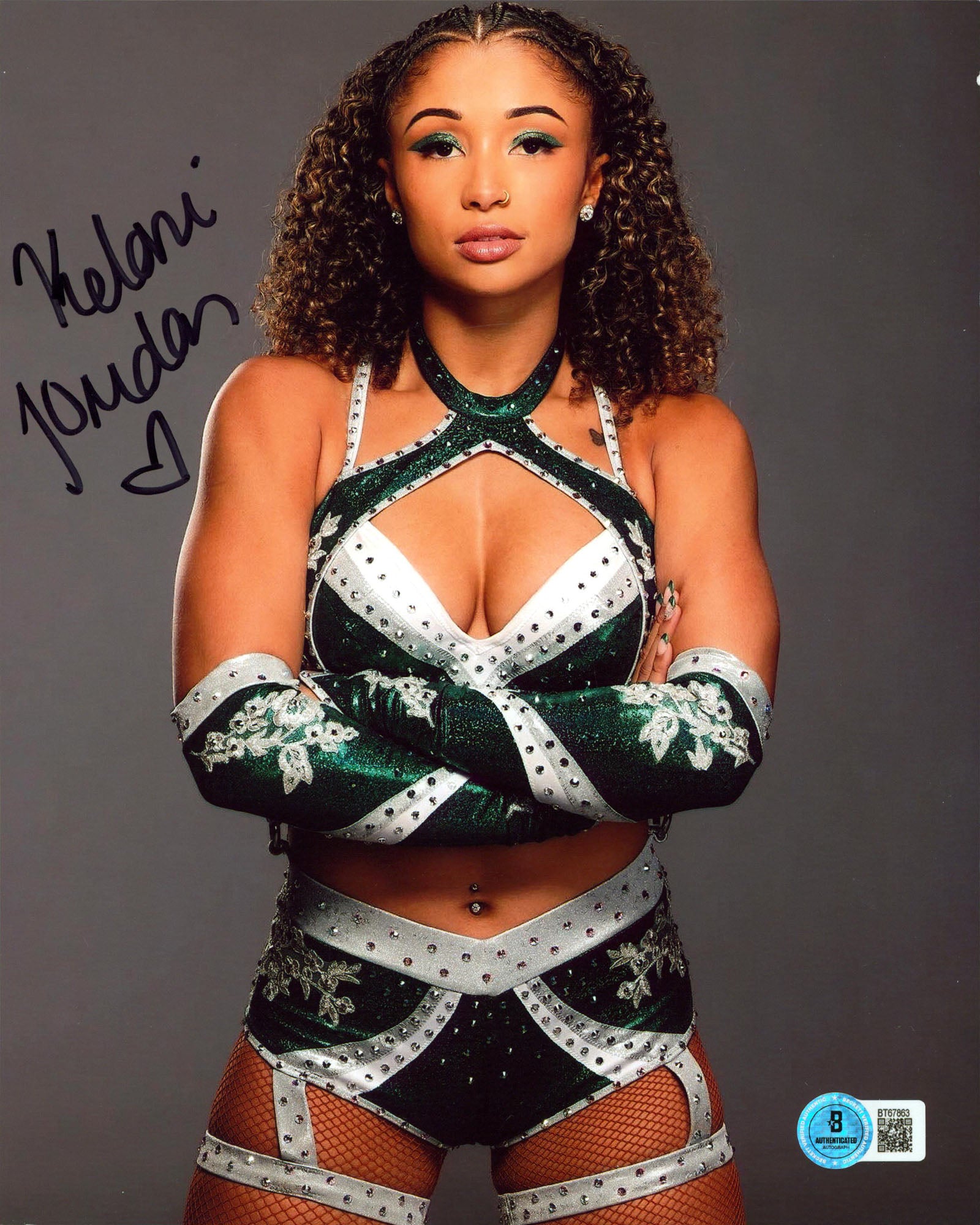 Kelani Jordan WWE NXT Authentic Signed 8x10 Vertical Photo Autographed BAS 3