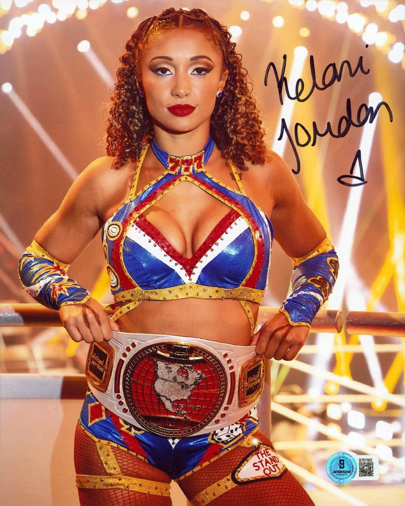 Kelani Jordan WWE NXT Authentic Signed 8x10 Vertical Photo Autographed BAS 5