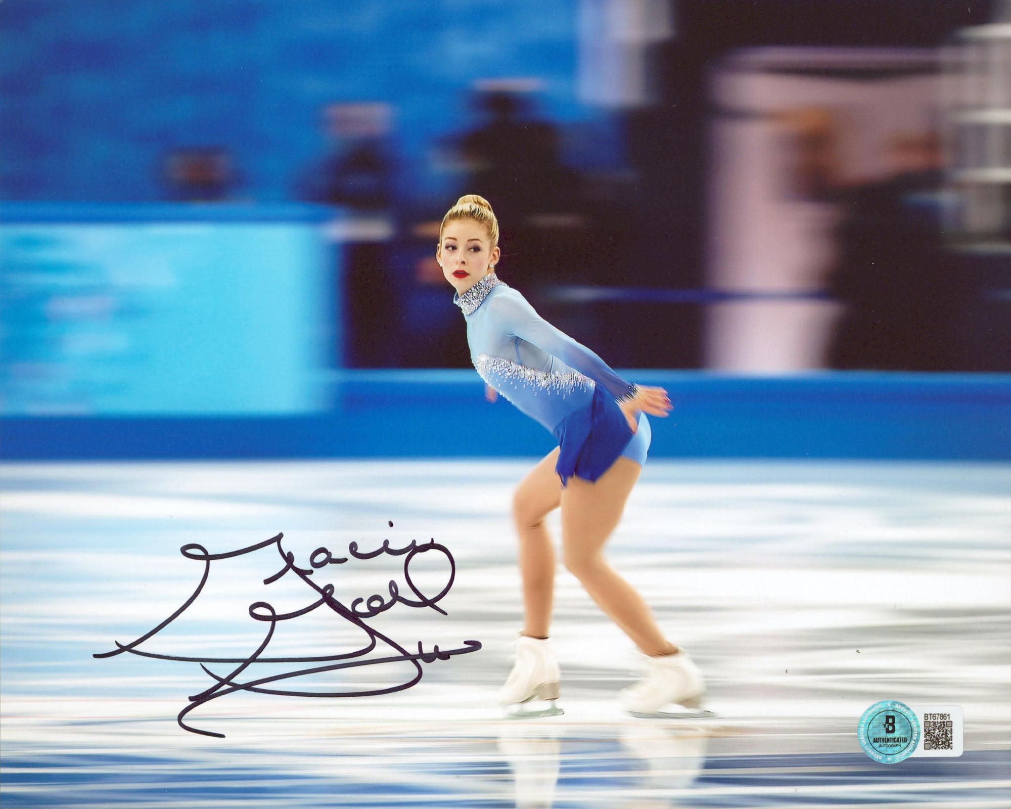 Gracie Gold Winter Olympics Authentic Signed 8x10 Horizontal Photo BAS 1