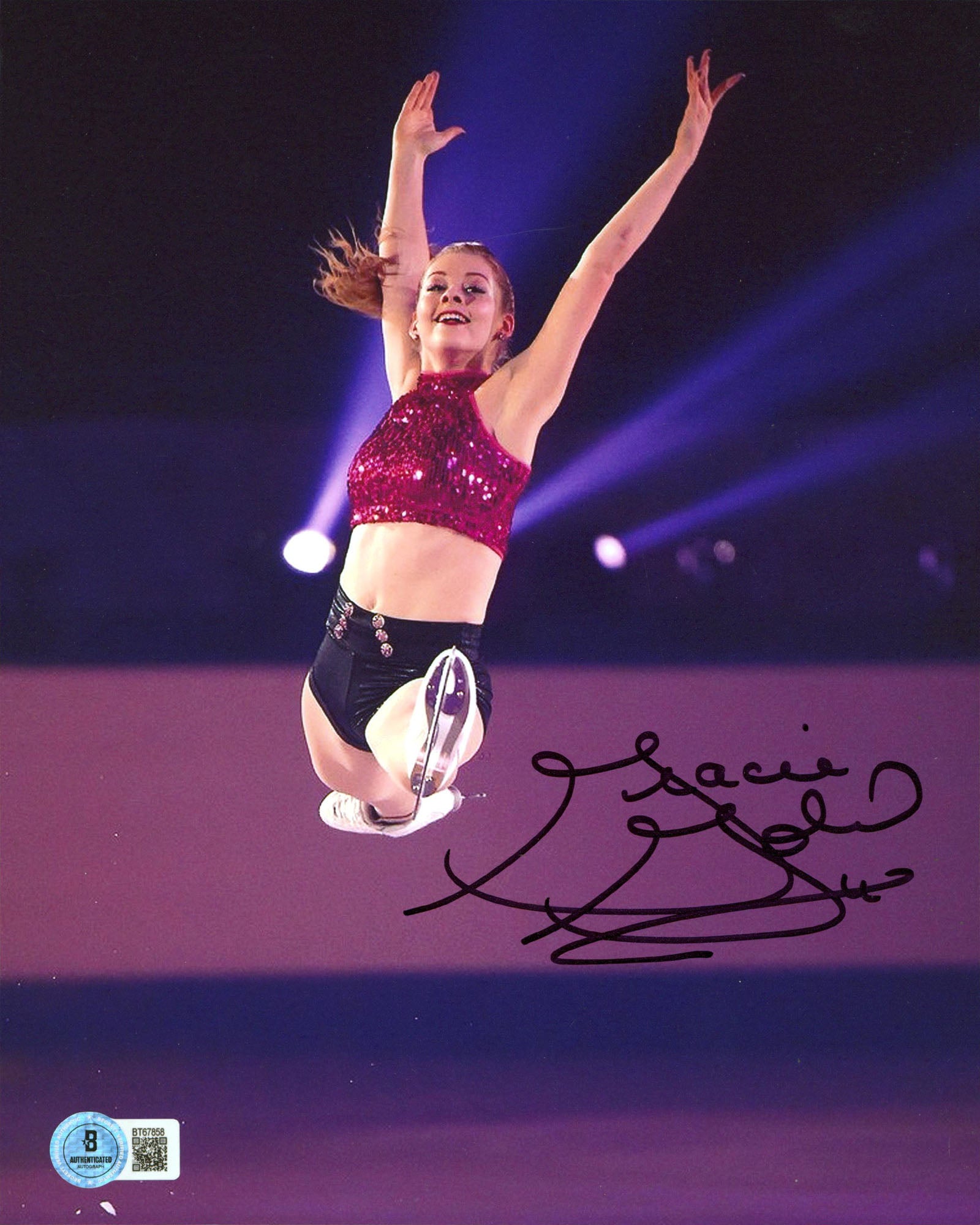 Gracie Gold Winter Olympics Authentic Signed 8x10 Vertical Photo BAS 1
