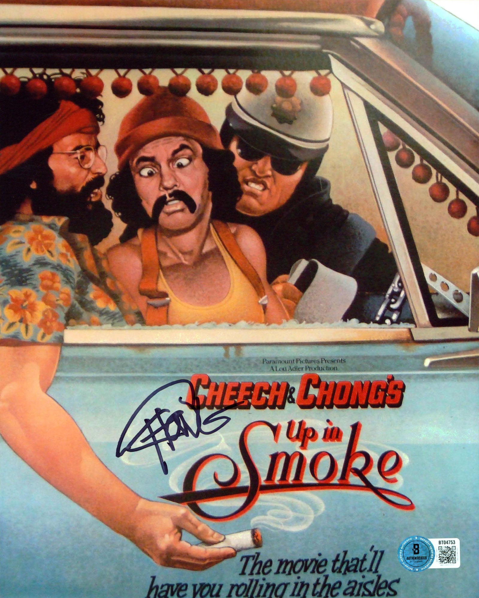 Tommy Chong Cheech & Chong's Up In Smoke Authentic Signed 8x10 Photo BAS 17