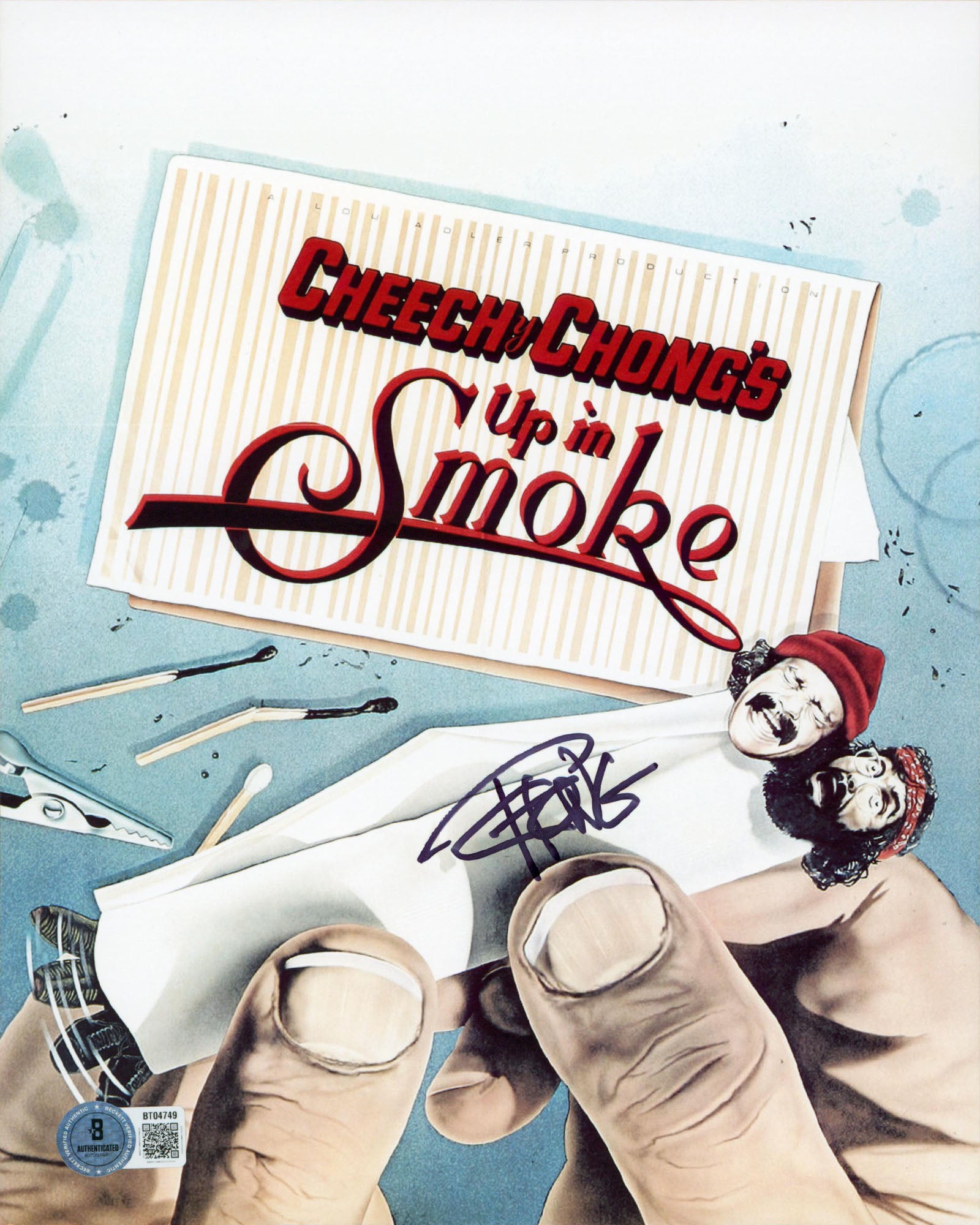 Tommy Chong Cheech & Chong's Up In Smoke Authentic Signed 8x10 Photo BAS 18