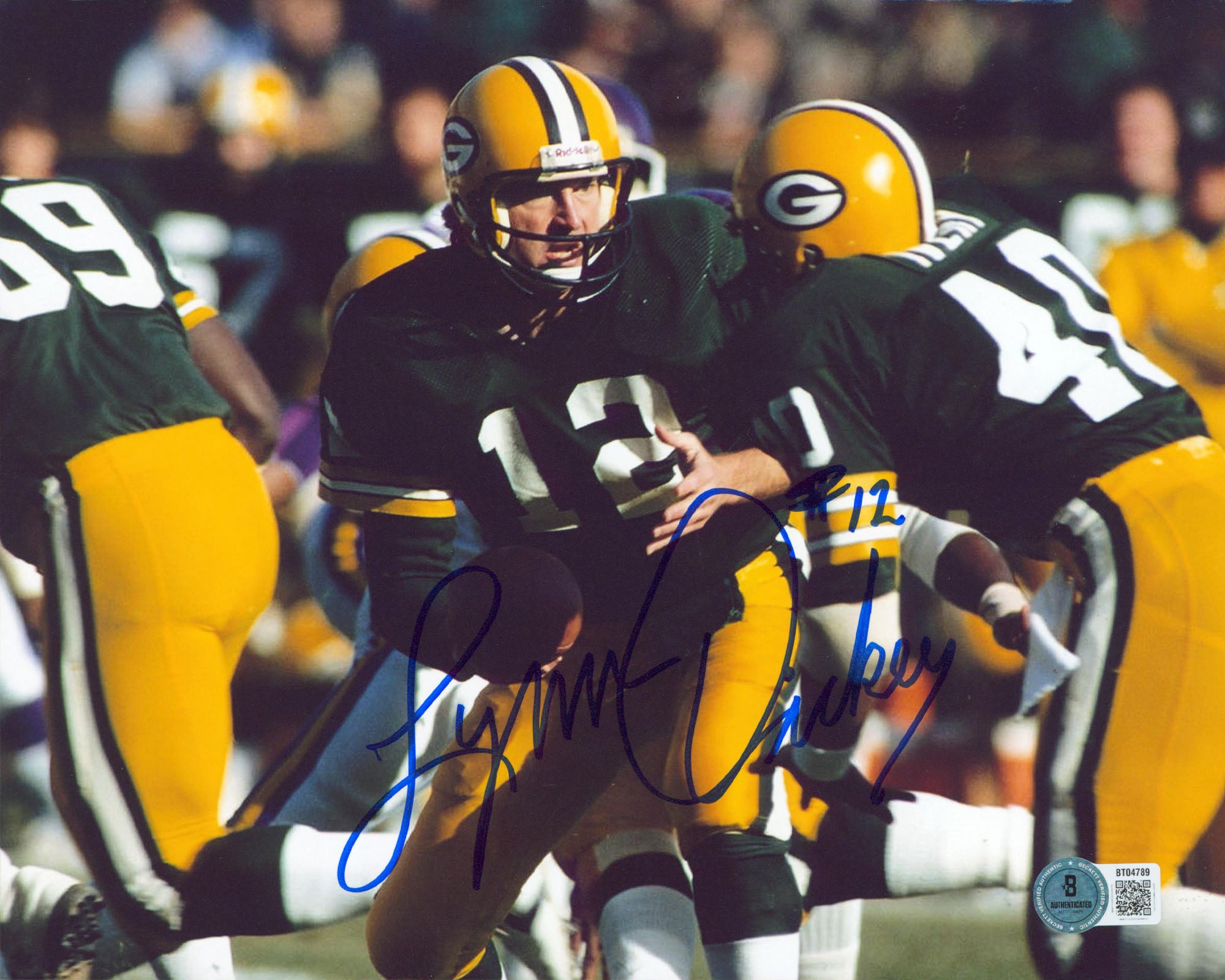 Packers Lynn Dickey Authentic Signed 8x10 Horizontal Photo Autographed BAS 5