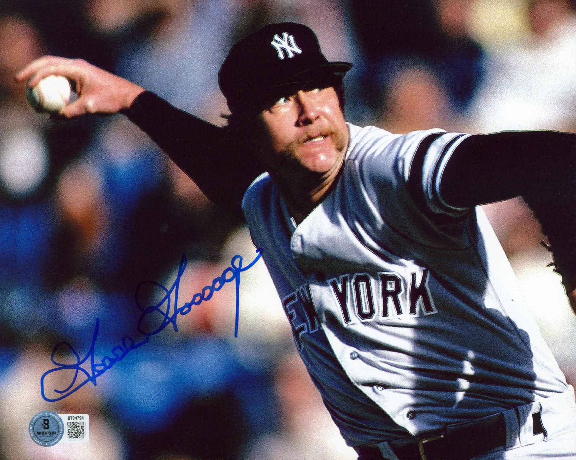 Yankees Goose Gossage Authentic Signed 8x10 Horizontal Photo Autographed BAS 5