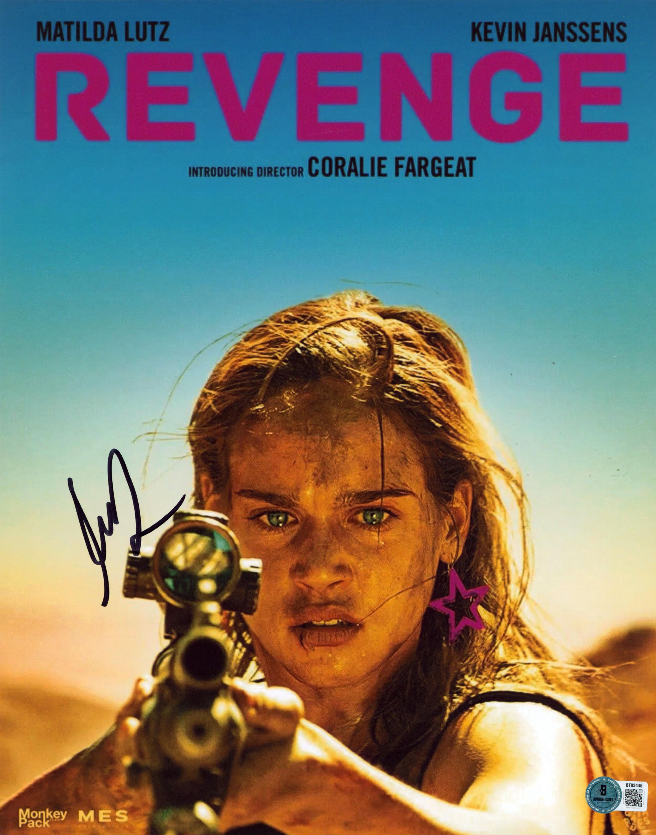 Matilda Lutz Revenge Authentic Signed 11x14 Vertical Photo BAS #BT03446
