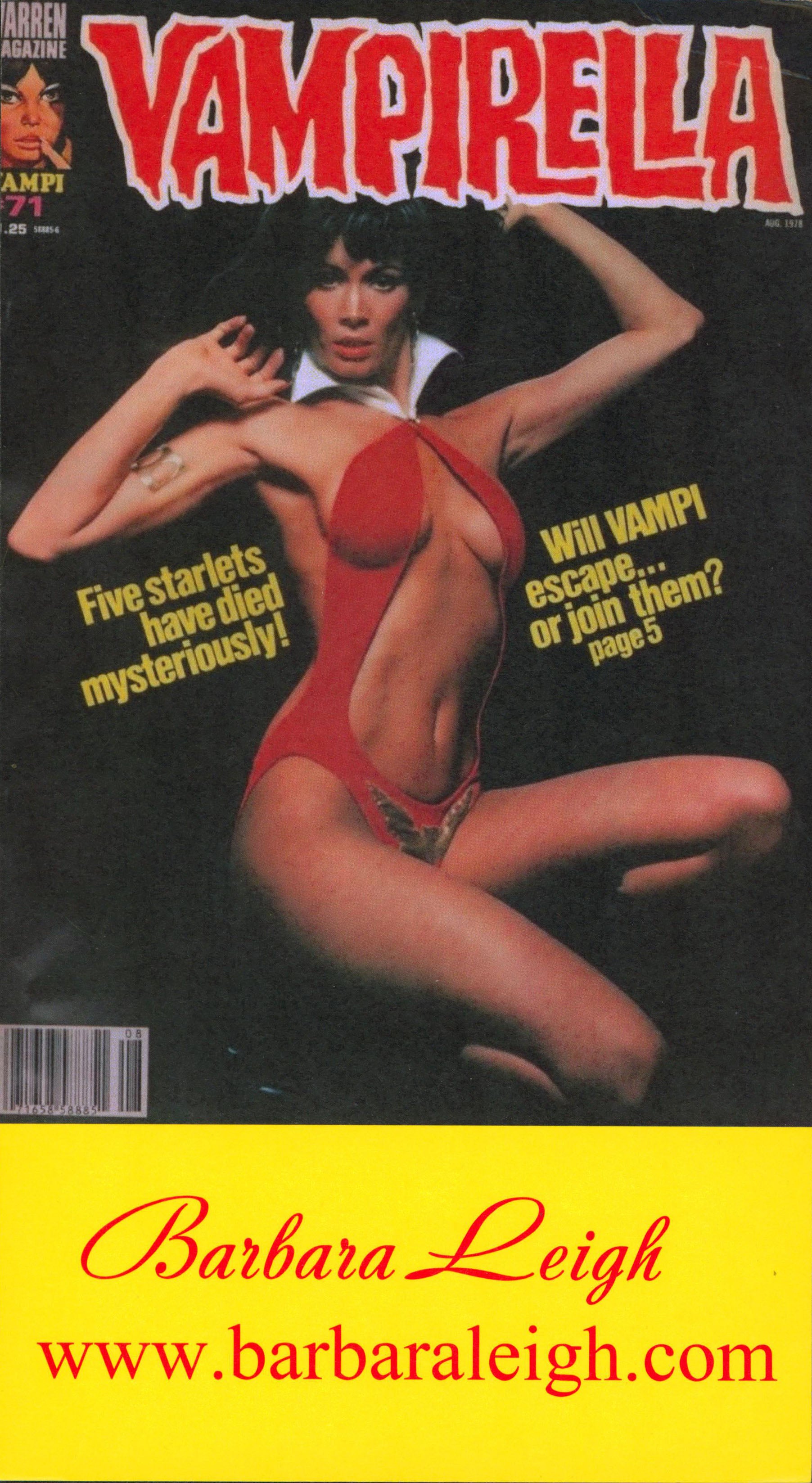 Barbara Leigh Vampirella "Love" Signed 6x11 Promotional Photo BAS #T43387