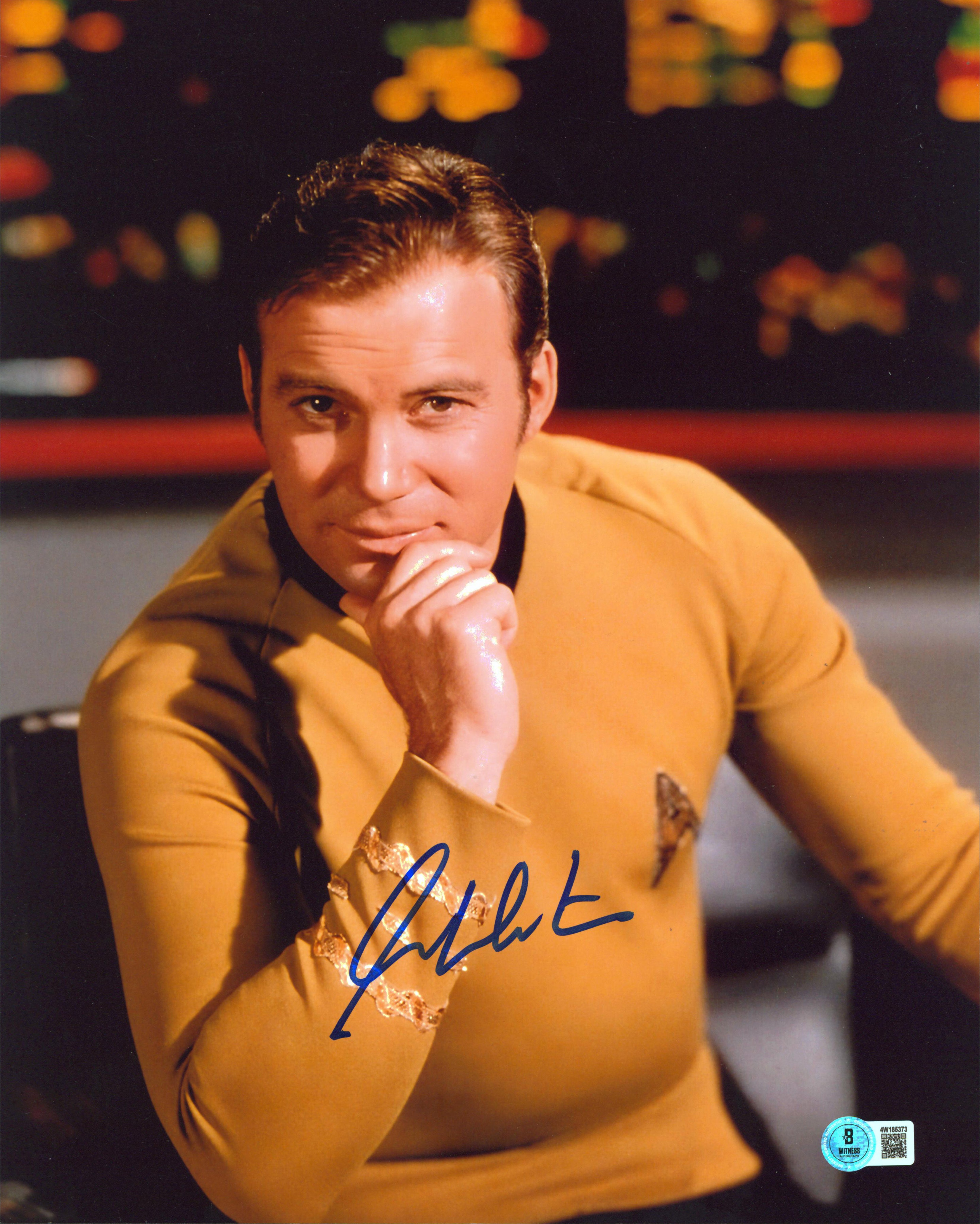 William Shatner Star Trek Authentic Signed 11x14 Verical Photo BAS Witnessed