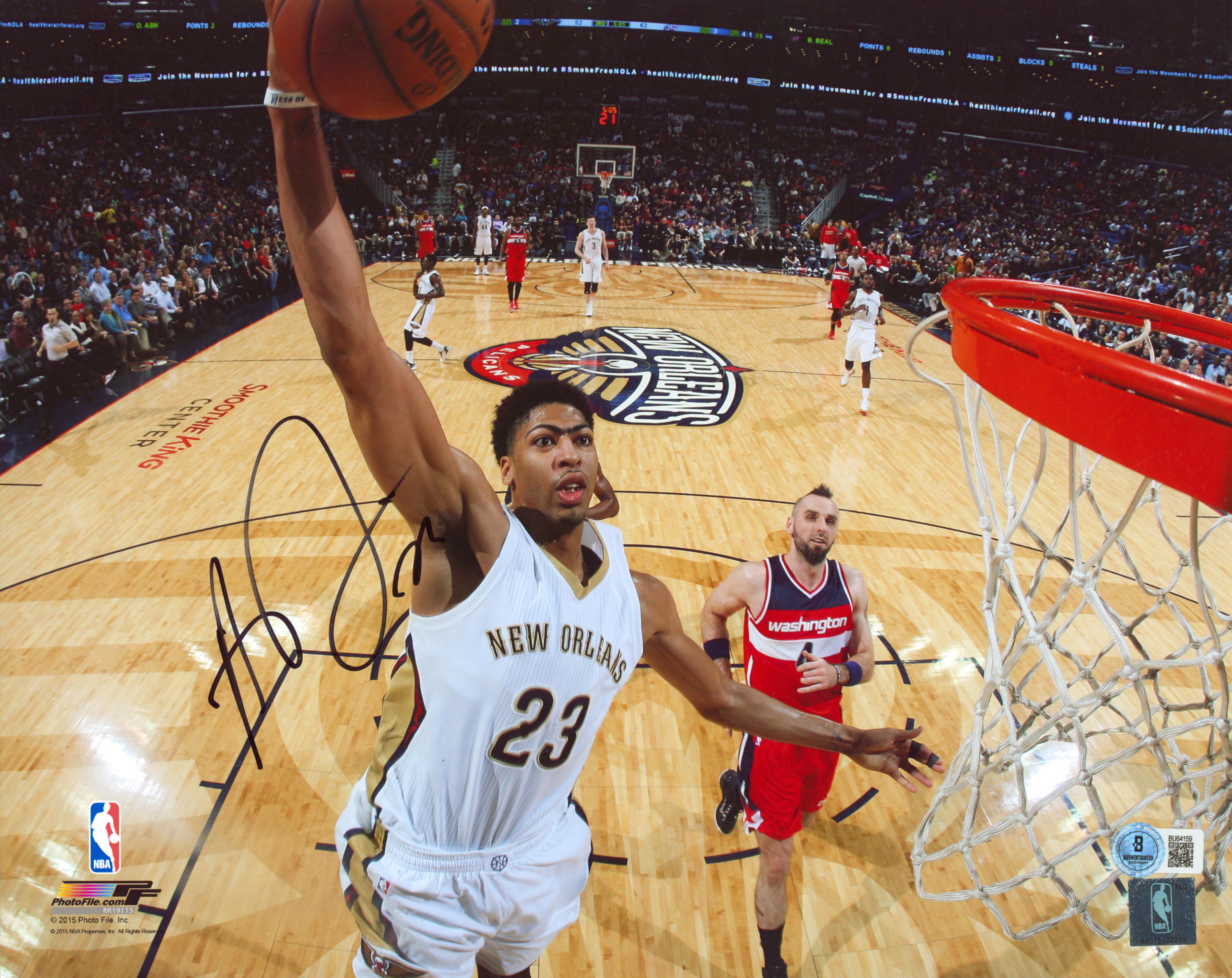 Pelicans Anthony Davis Authentic Signed 11x14 Horizontal Photo BAS #BU64159