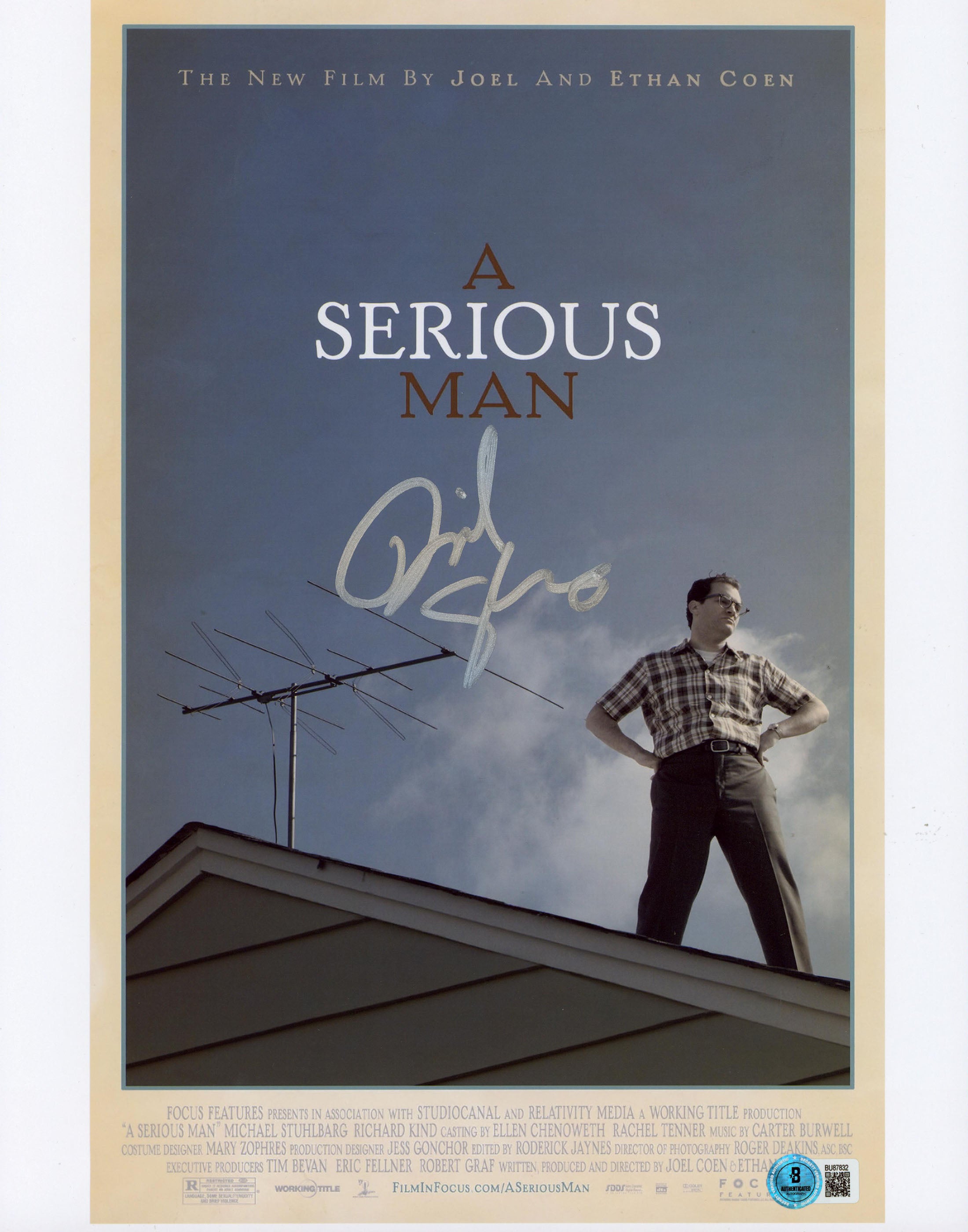 Michael Stuhlbarg A Serious Man Authentic Signed 11x14 Photo BAS #BU87832