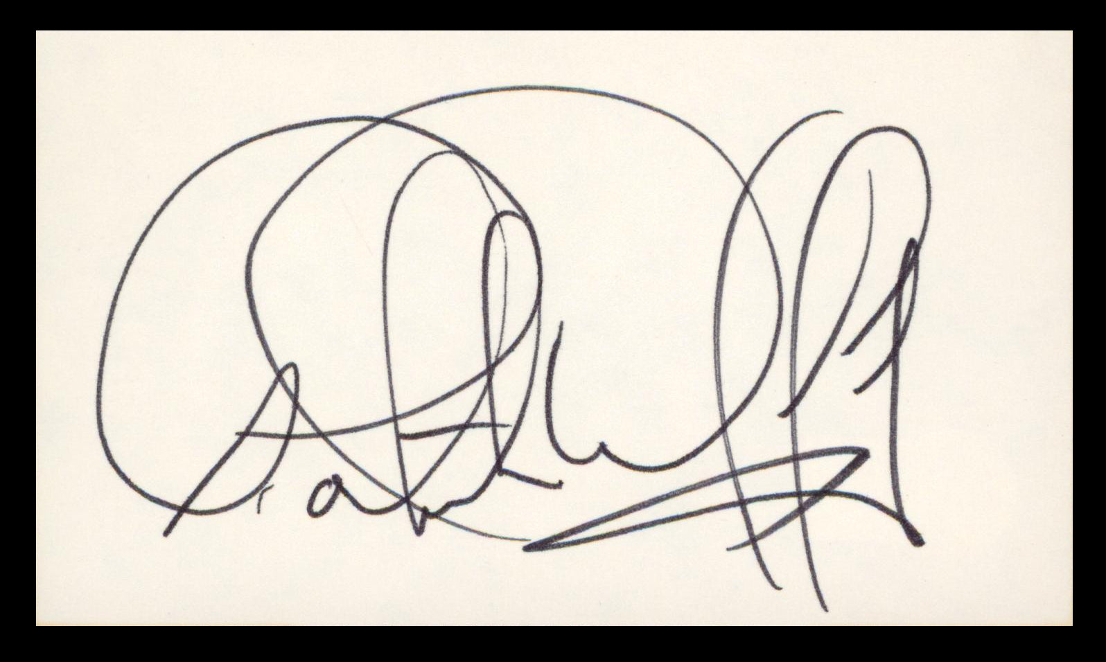 Patrick Duffy Dallas Authentic Signed 3x5 Index Card Autographed BAS