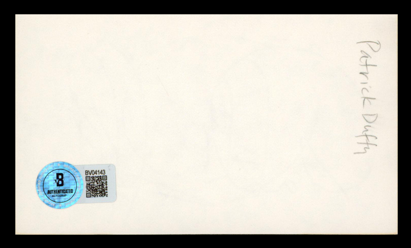 Patrick Duffy Dallas Authentic Signed 3x5 Index Card Autographed BAS
