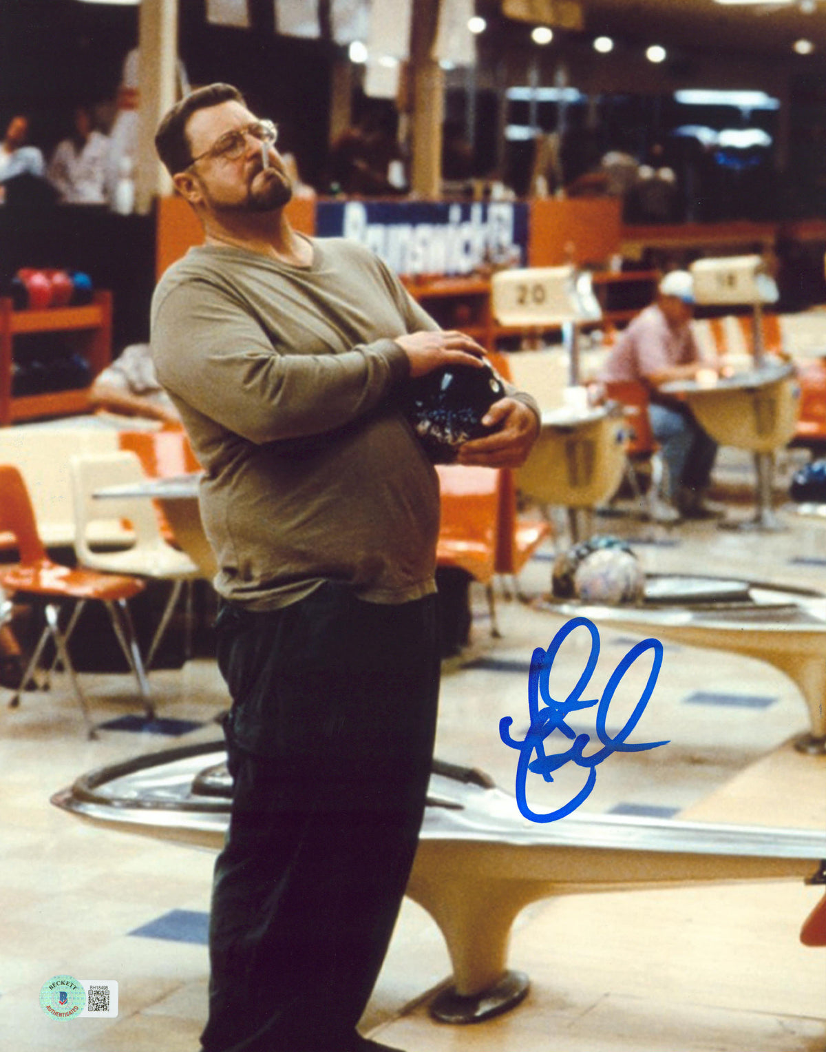 John Goodman The Big Lebowski Authentic Signed 11x14 Vertical Photo BAS #BH18498
