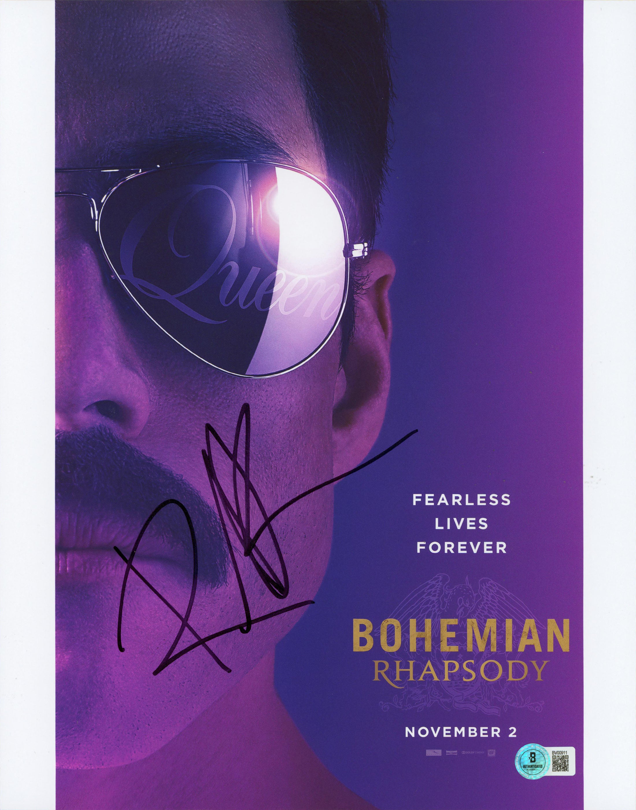 Rami Malek Bohemian Rhapsody Authentic Signed 11x14 Vertical Photo BAS #BV00911