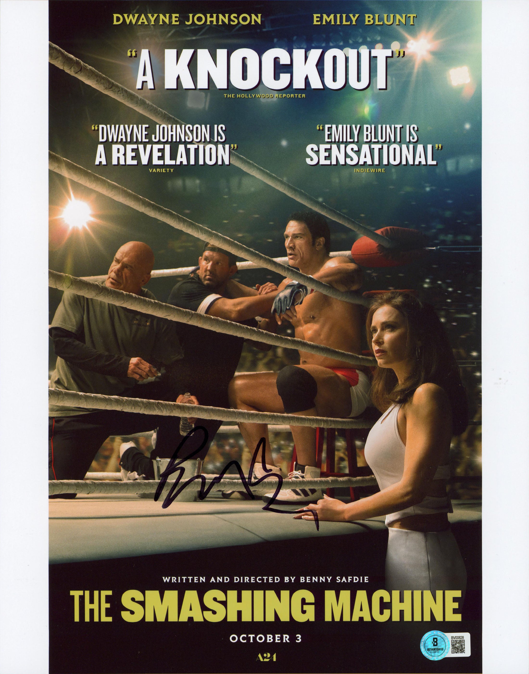 Benny Safdie The Smashing Machine Authentic Signed 11x14 Photo BAS #BV00828