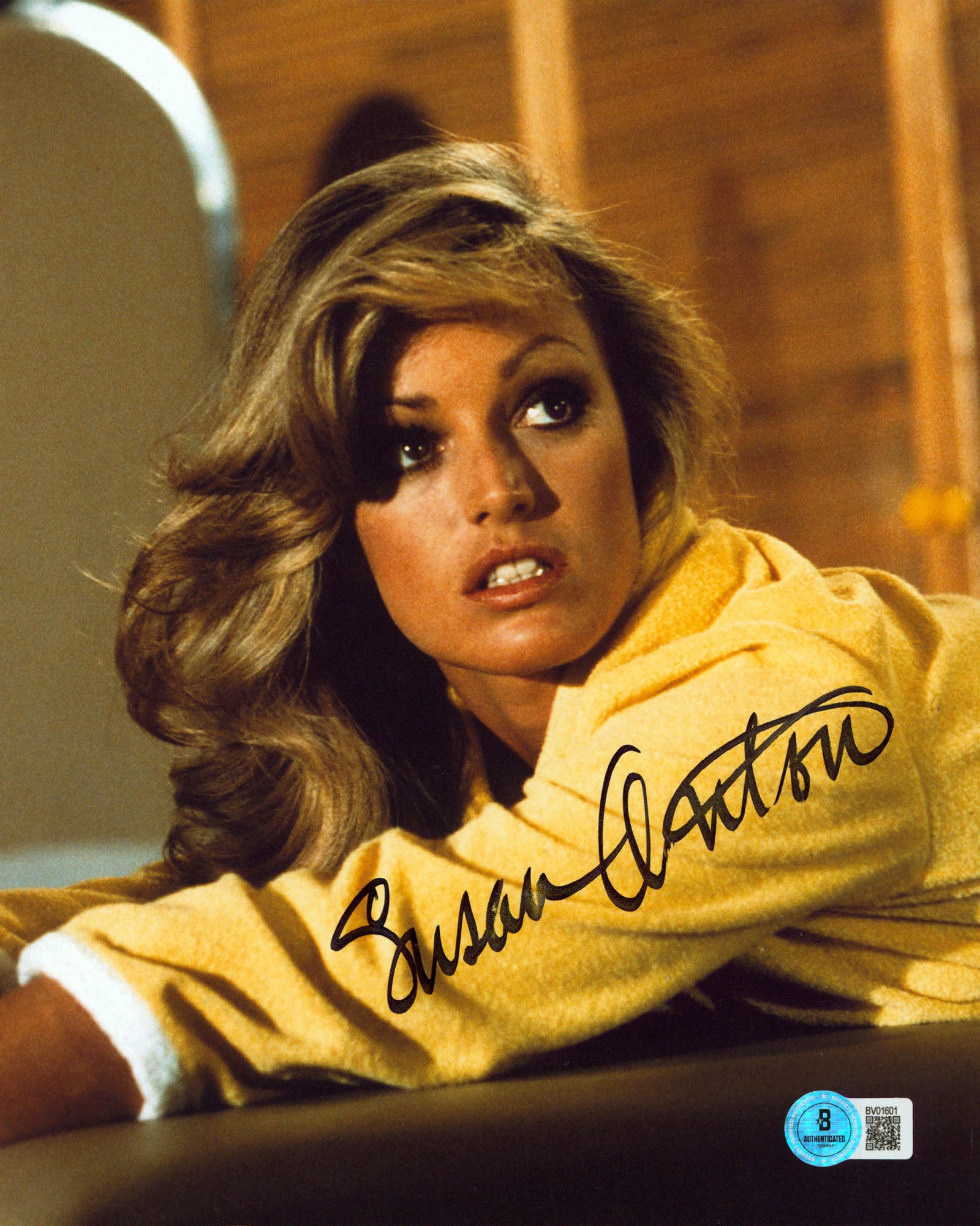 Susan Anton Goldengirl Authentic Signed 8x10 Vertical Photo BAS #BV01601
