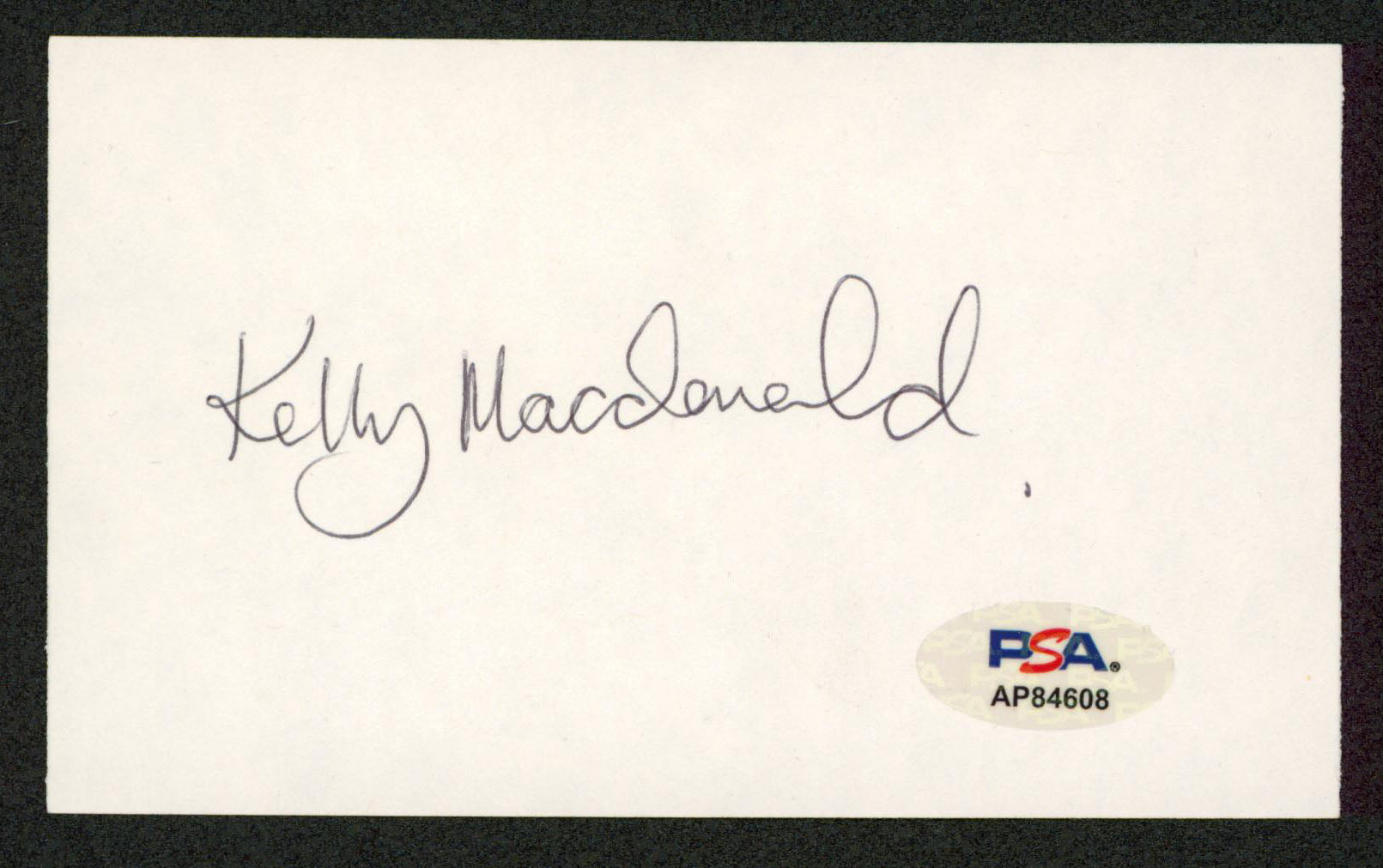 Kelly Macdonald Brave Authentic Signed 3x5 Index Card PSA/DNA #AP84608