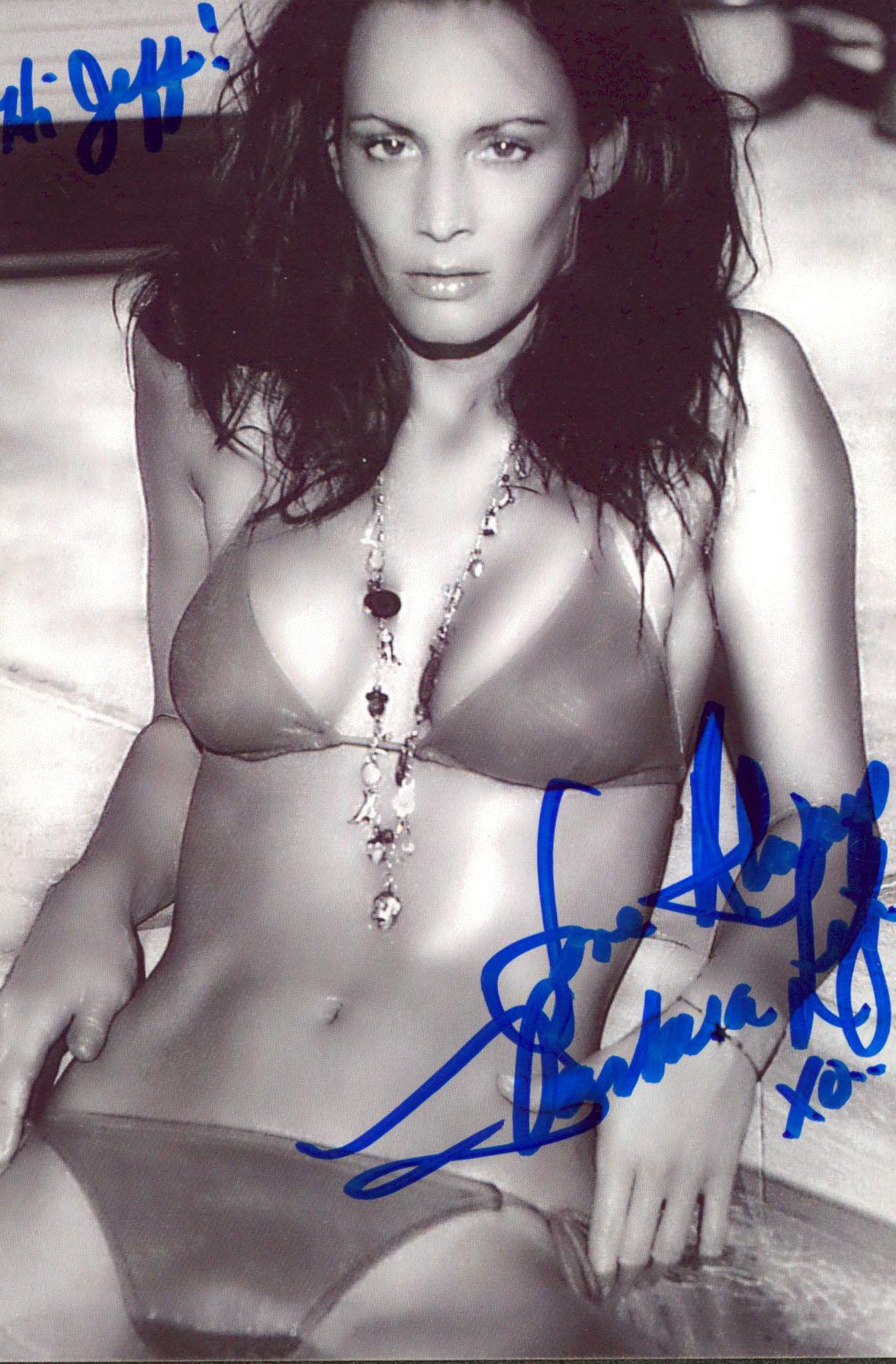 Barbara Leigh Vampirella "Love" Authentic 2x Signed 4x6 Photo BAS #BV70281