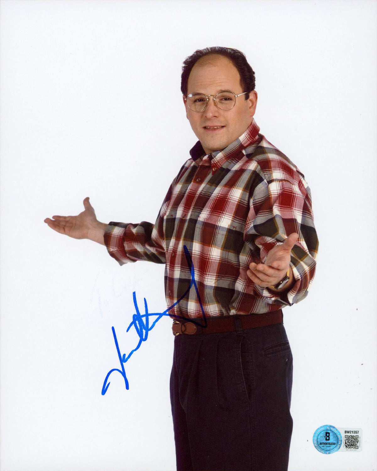Jason Alexander Seinfeld Authentic Signed 8x10 Vertical Photo BAS #BW21357