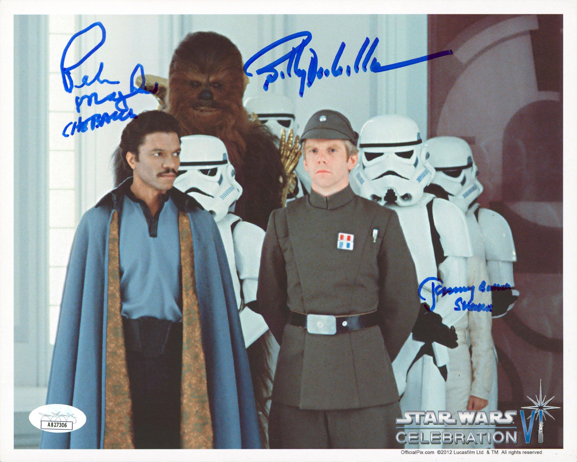 Star Wars (3) Bulloch, Williams & Mayhew Signed 8x10 Photo Official Pix JSA